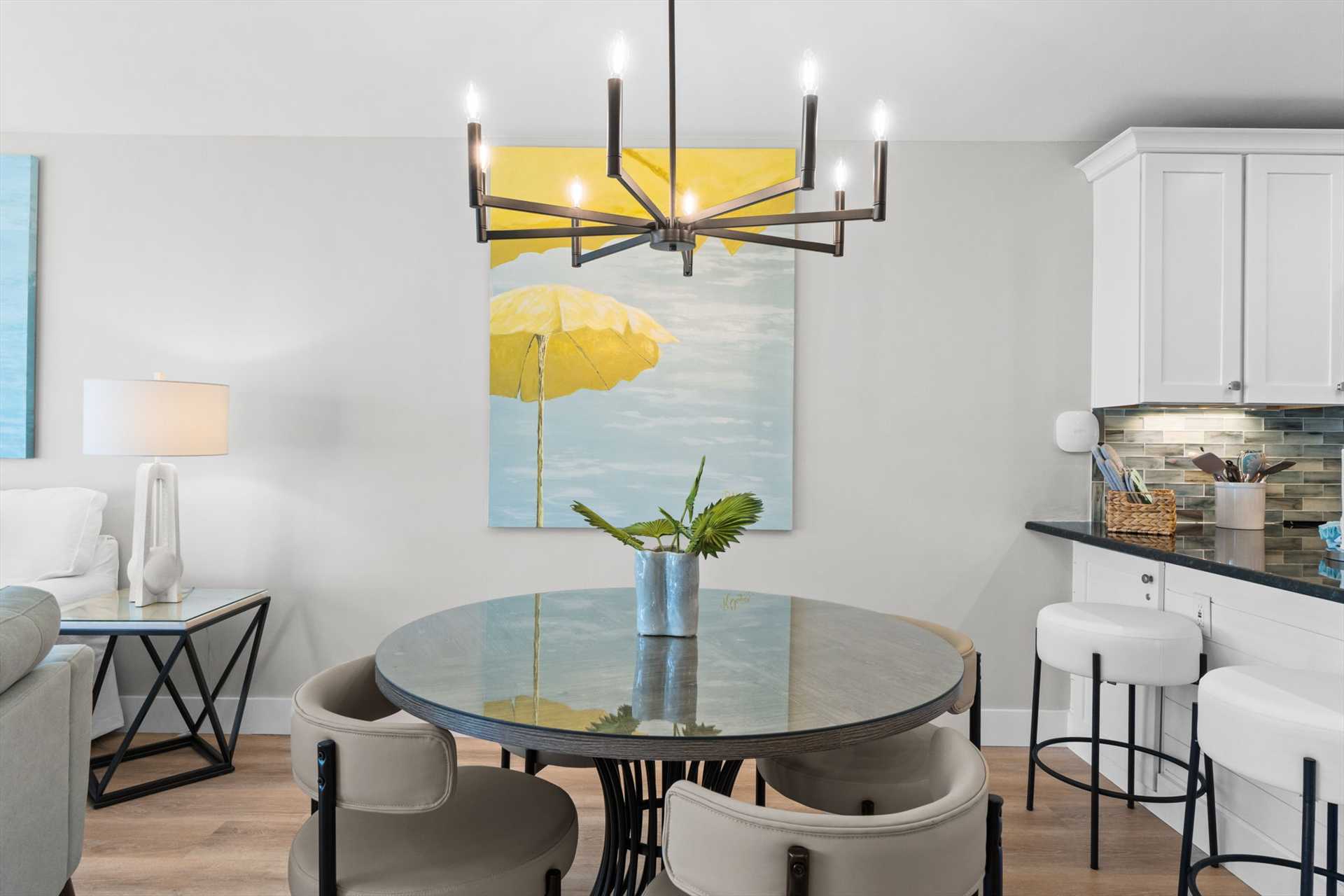 "Serene queen retreat for friends or teens-yep, everyone gets their 'resting beach face' on."