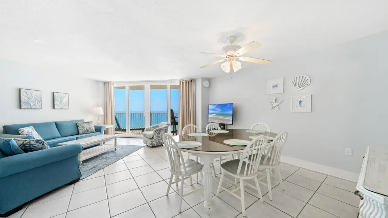 Great gulf views from dining area or living room