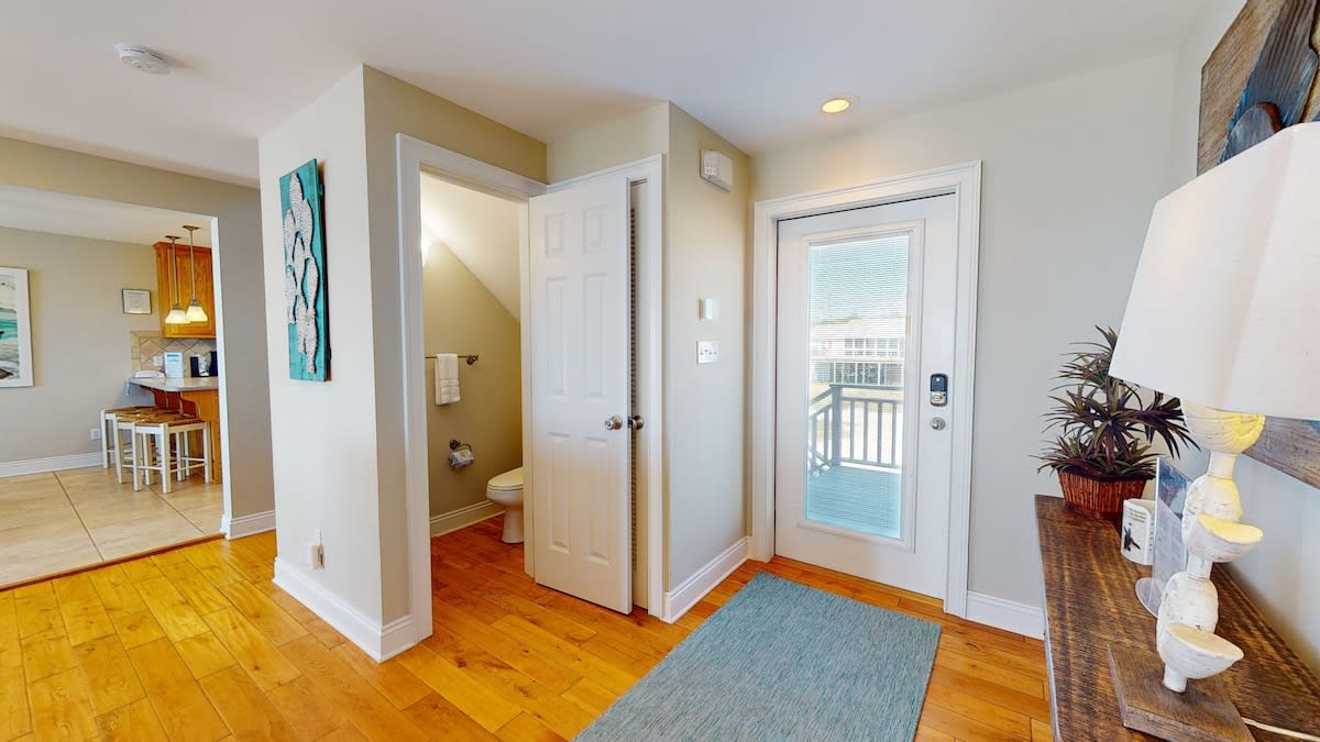 First floor roadside entry and 1/2 bath