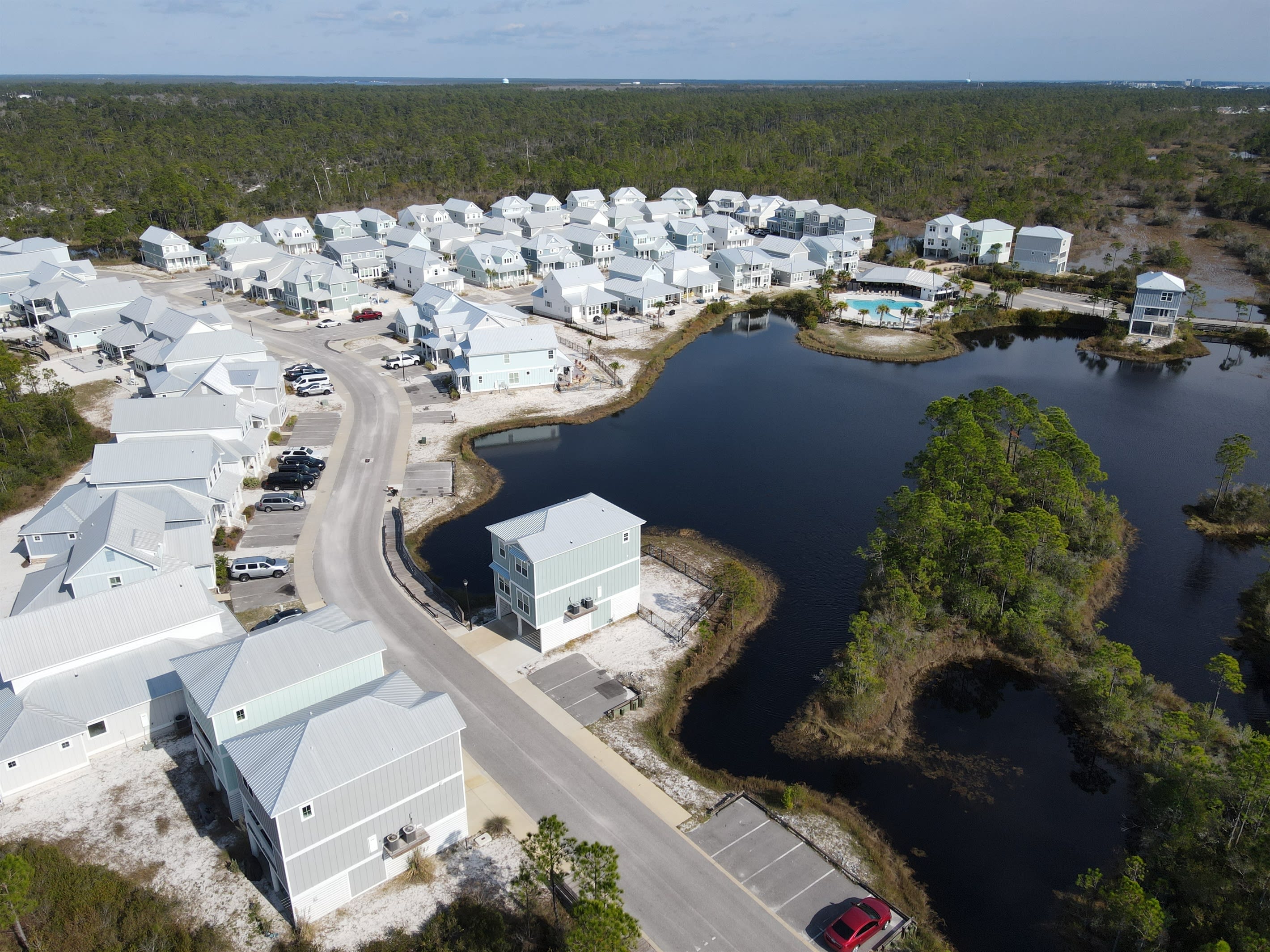 A view of the Summer Salt community from above the Coastal Bummz Cottage.