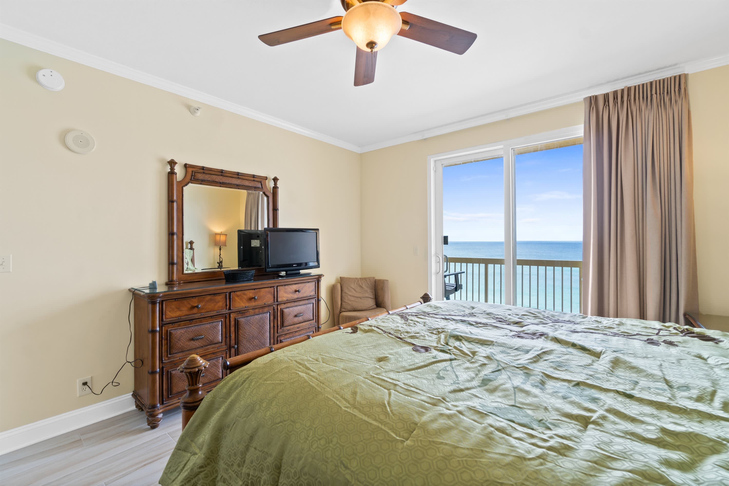 View of the water from your master bed