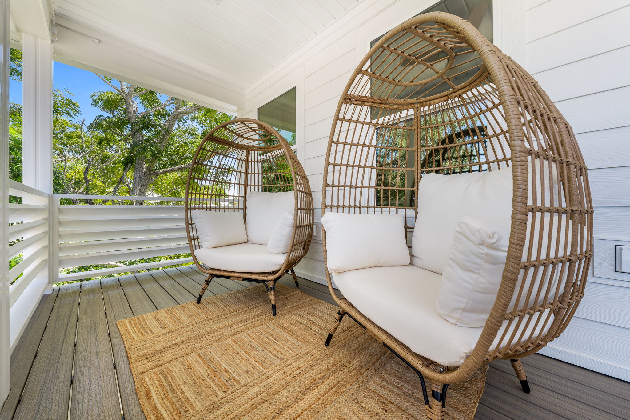 The balcony is the best viewpoint on the property.