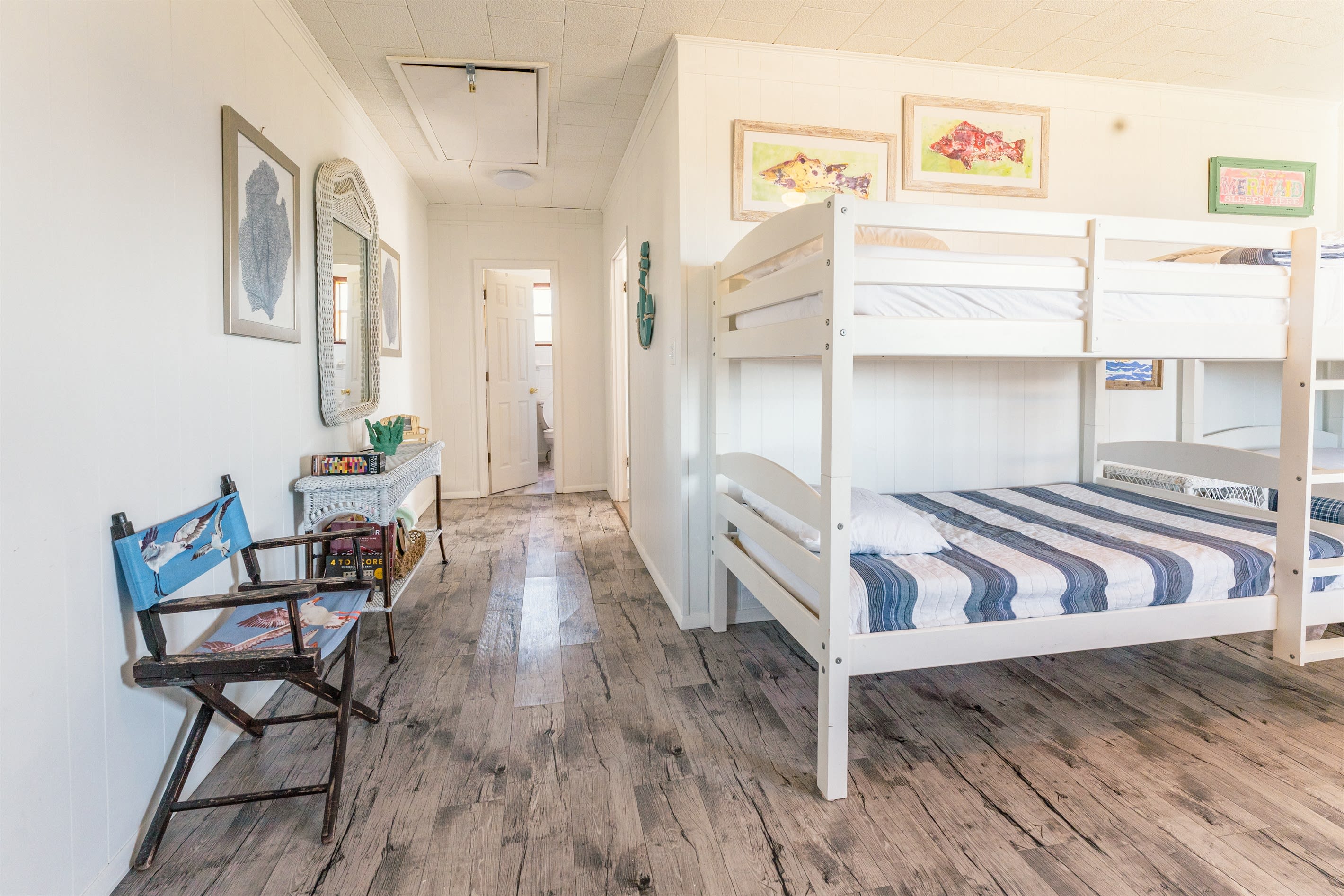 Bunk Room w/ Hall leading to Master