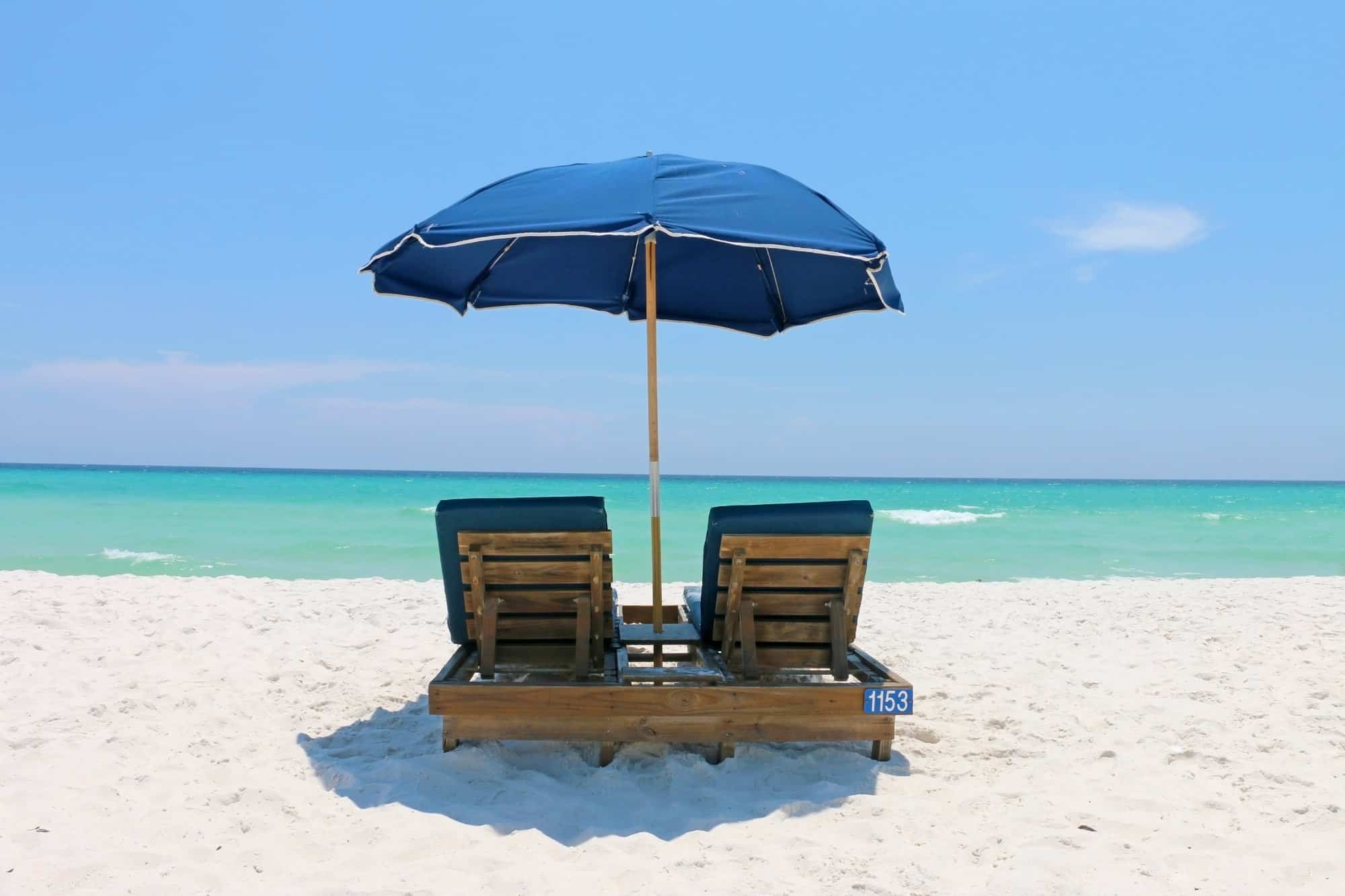 Beach chair and umbrella service included with your rental!