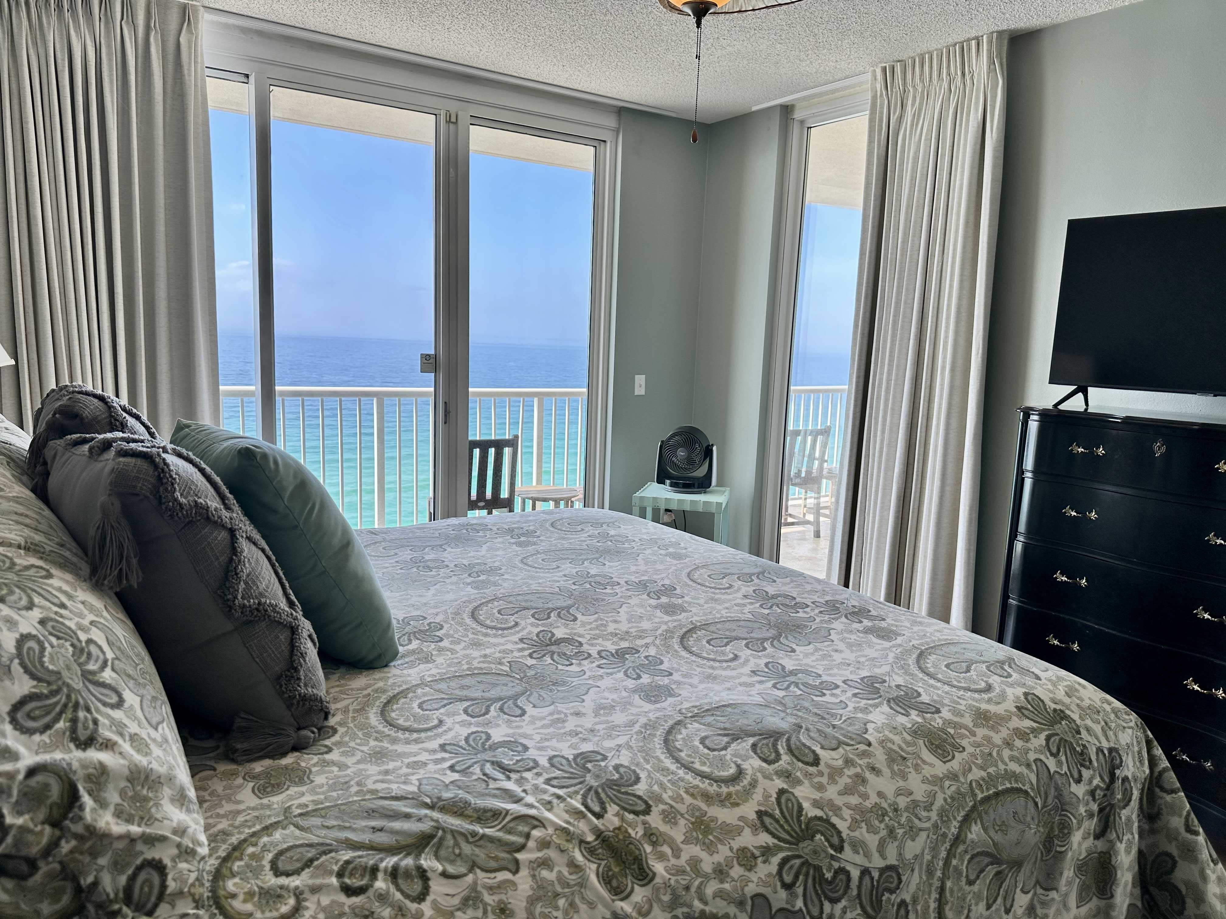 Primary King Bedroom with Door Leading to Balcony