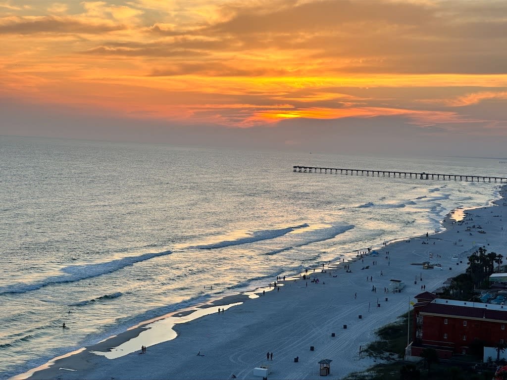 Sunset Picture Taken from Balcony of Condo