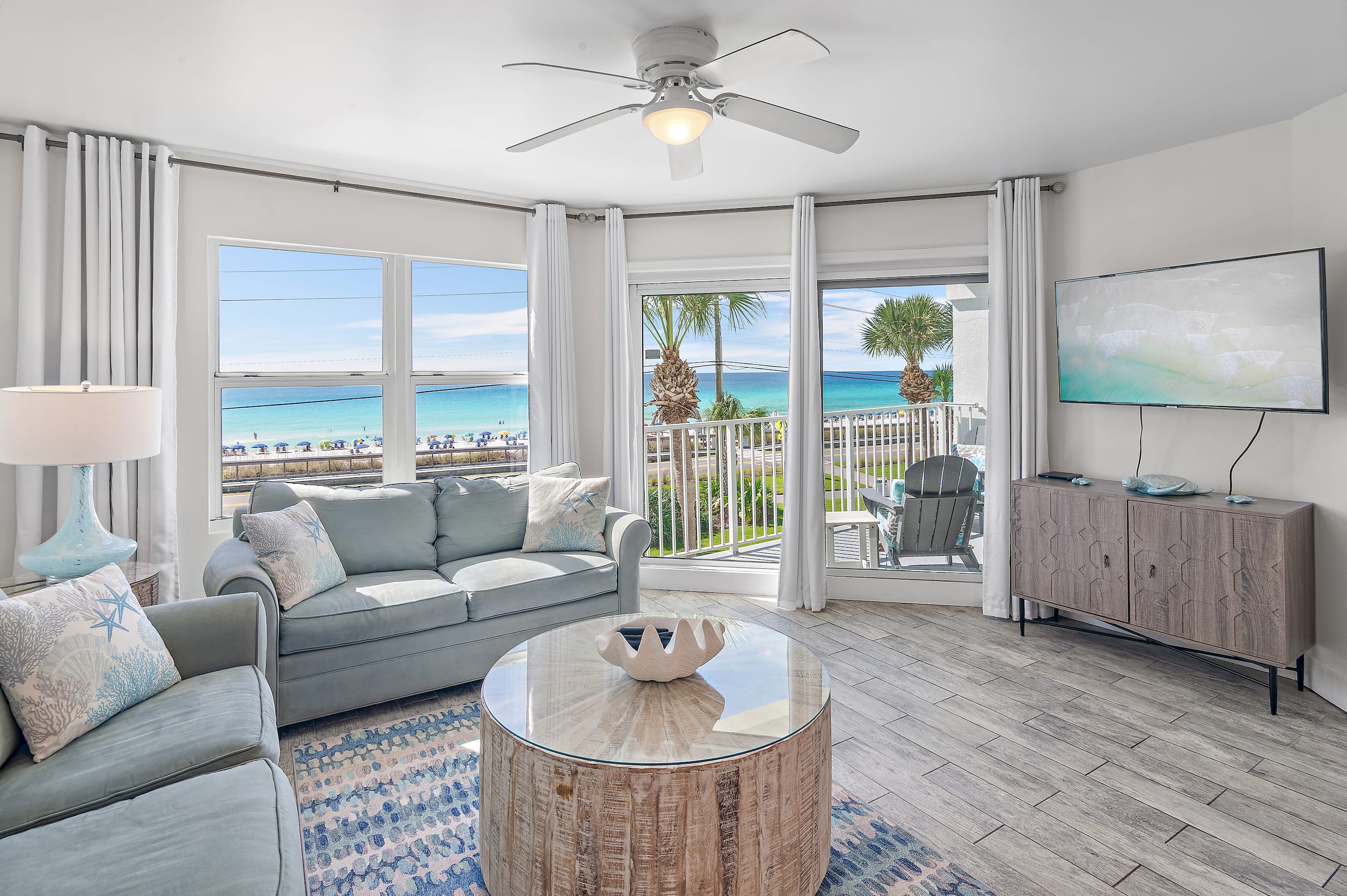 Tile floors throughout