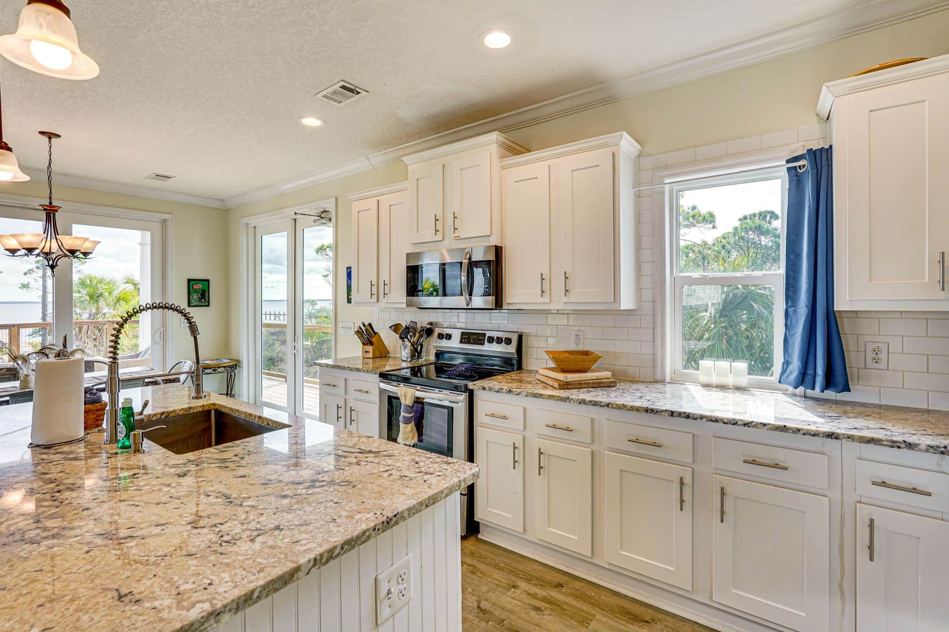 Larger Counters and nice appliances to prep meals.
