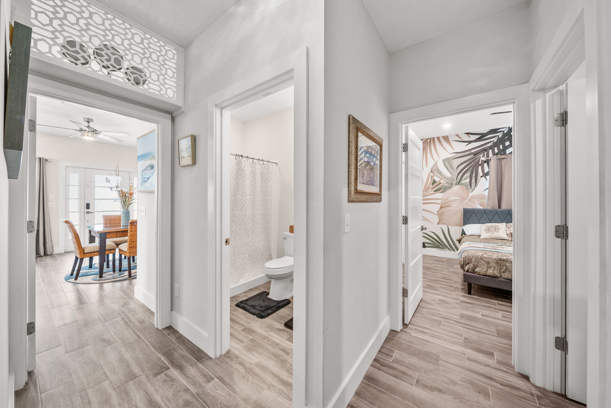 Living room and Master bedroom pathway