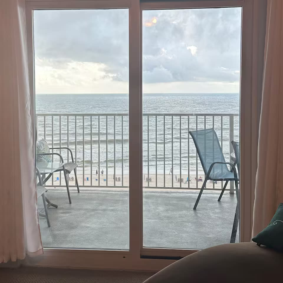 Balcony attached to room.