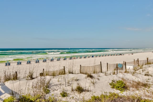 We provide four beach chairs with 2 umbrellas set up for you by the water daily!