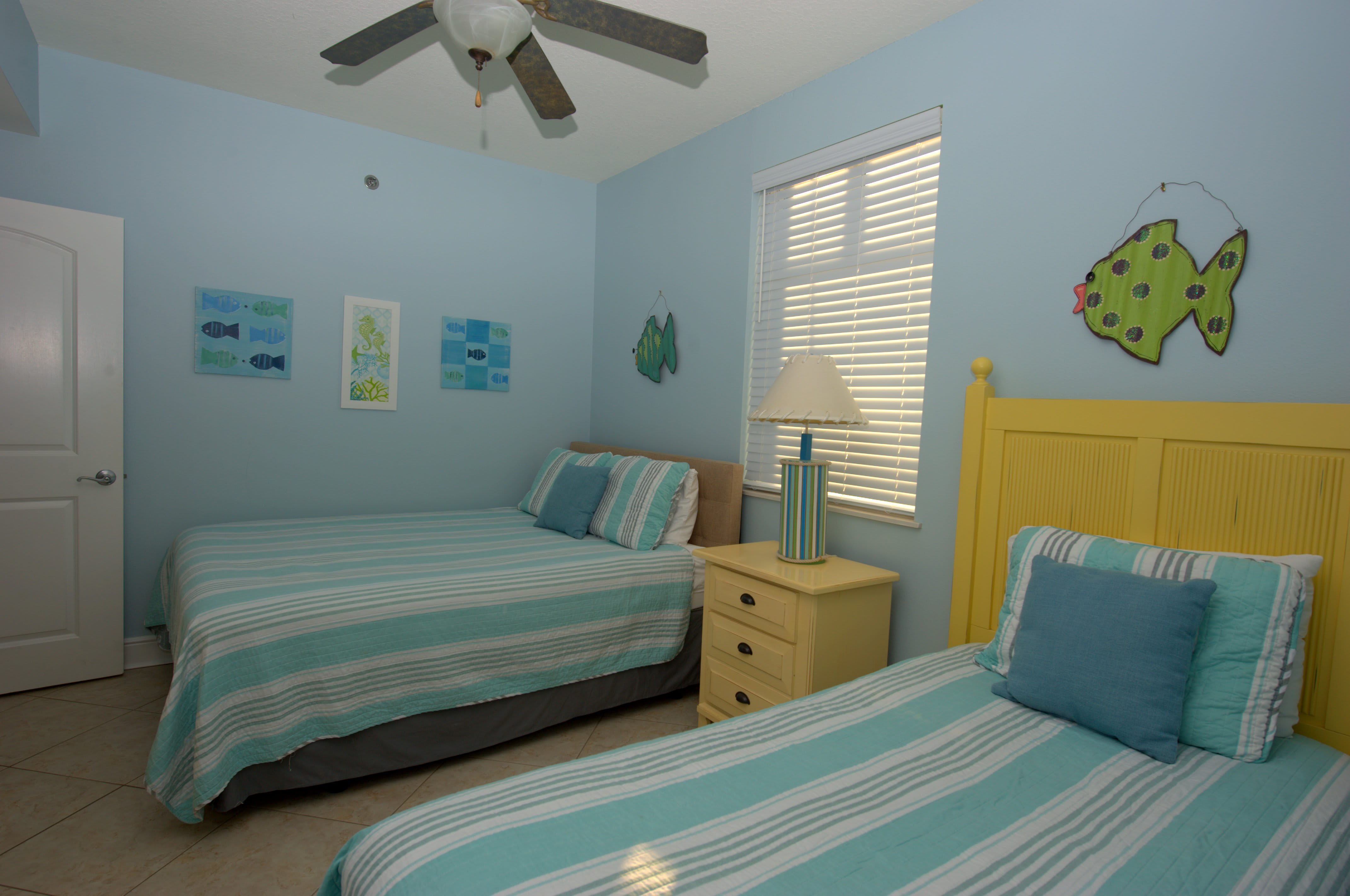 The 4th bedroom has a full sized bed and a twin bed!
