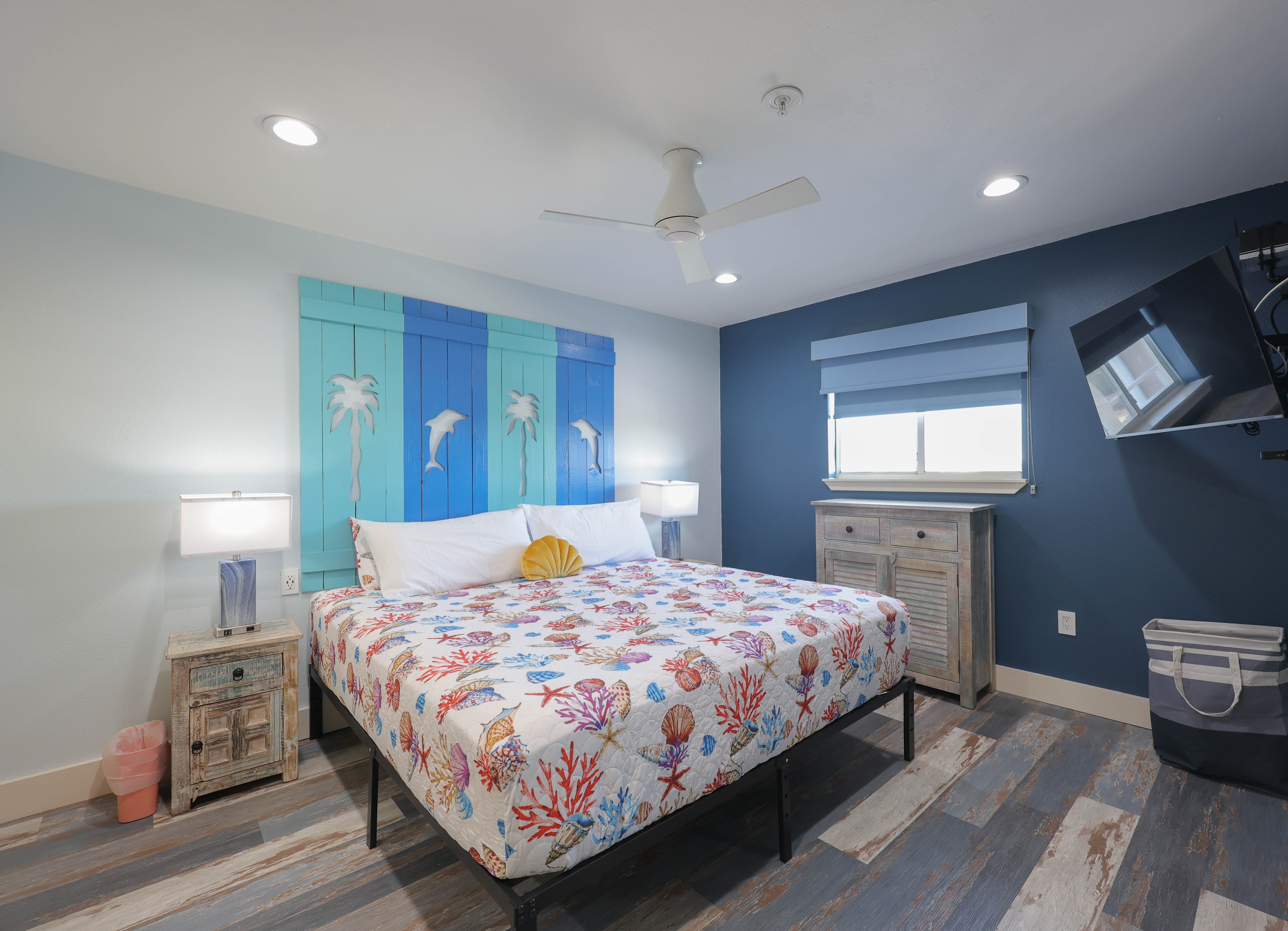 Step into a bold, designer living room where vibrant color meets luxury.