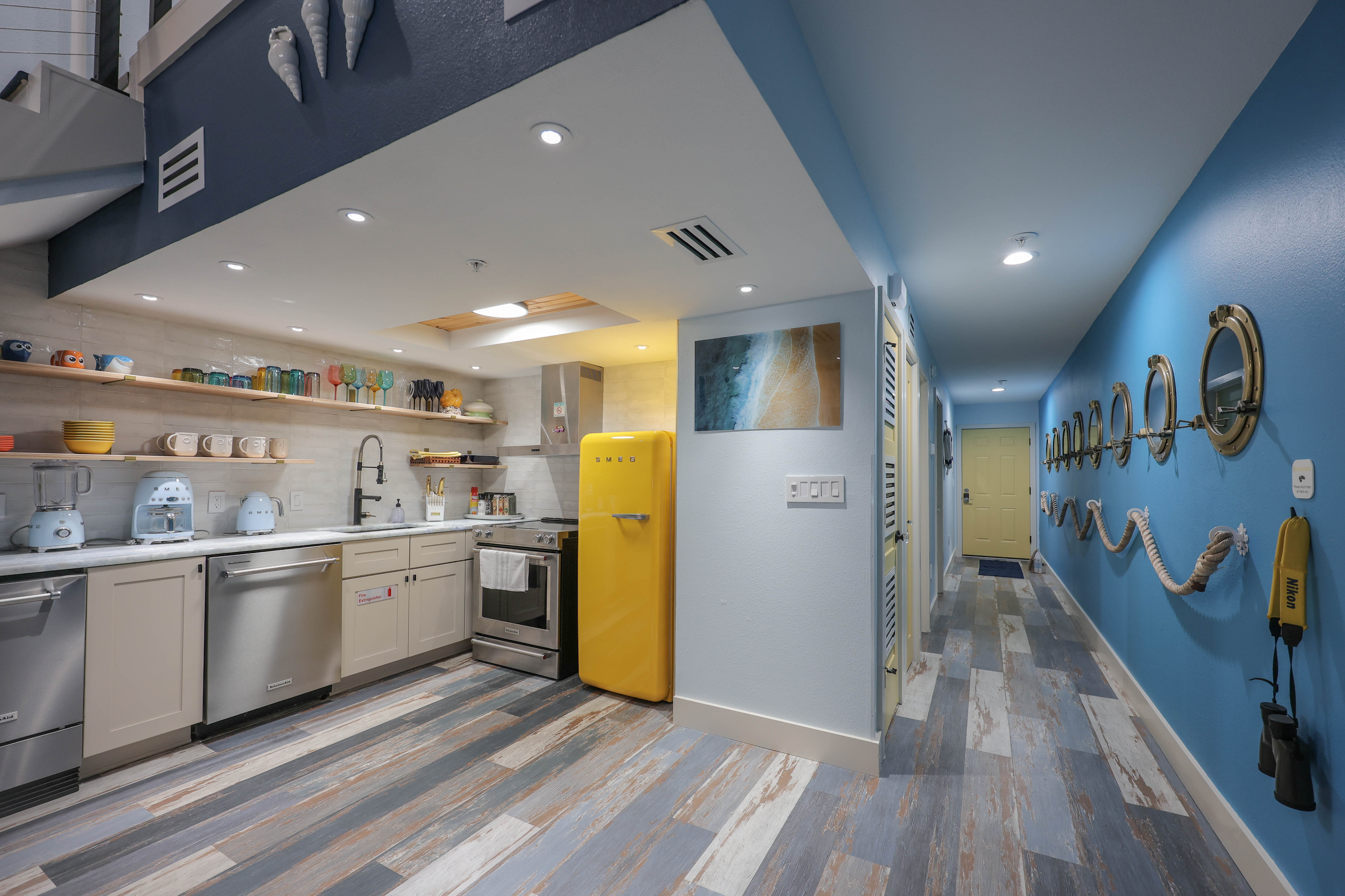 Step into a bold, designer living room where vibrant color meets luxury.