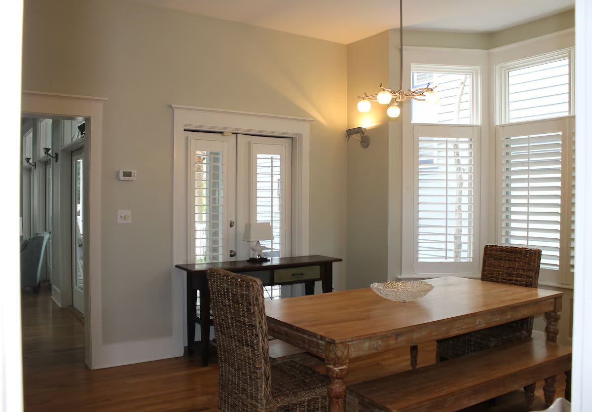 Dining space near the kitchen