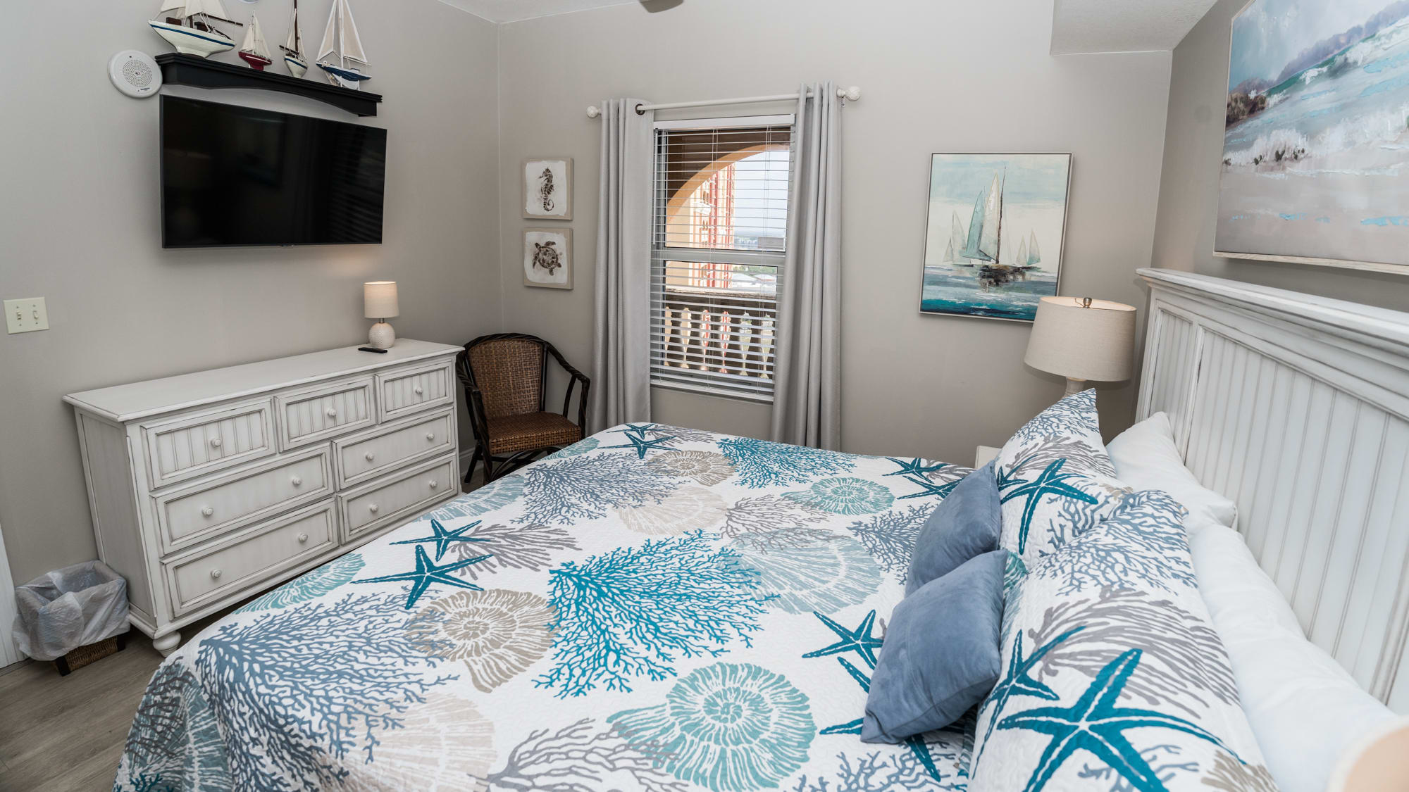 The second Bedroom Also Includes a Samsung Smart TV.    