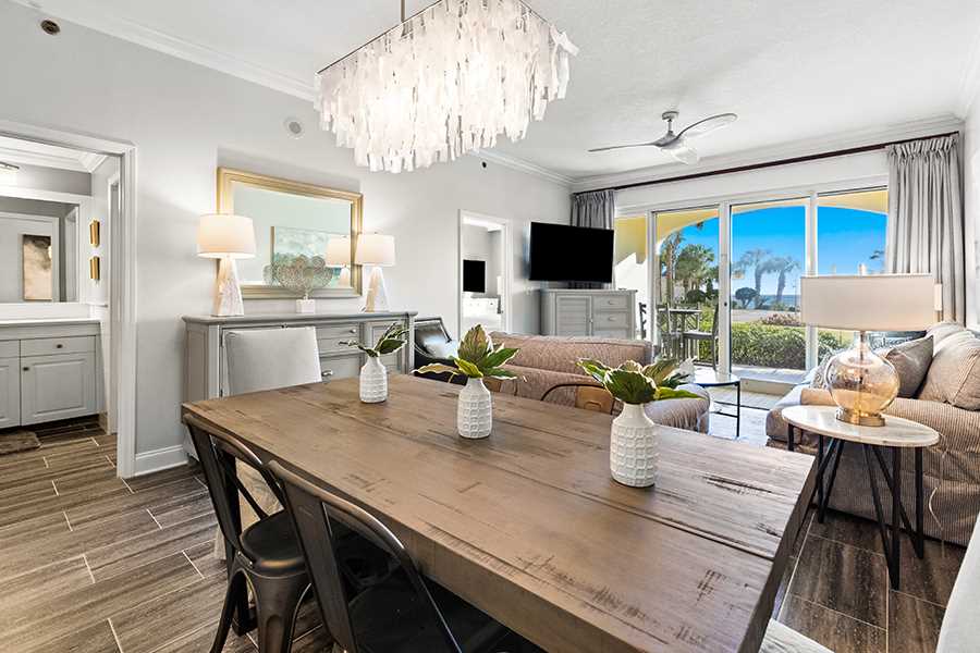 Open & Functional Layout - Enjoy easy vacation living with this kitchen-dining combo.