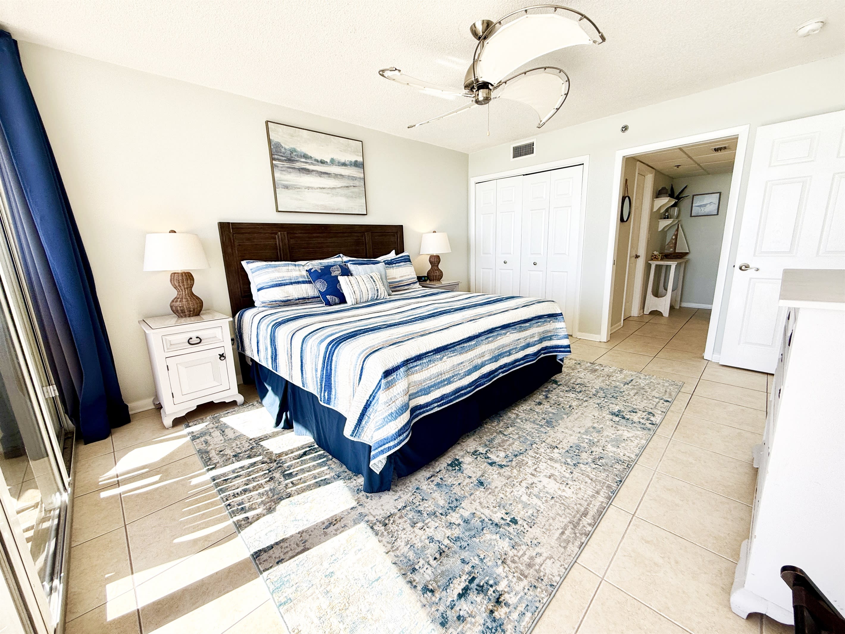 Bedroom with full closet