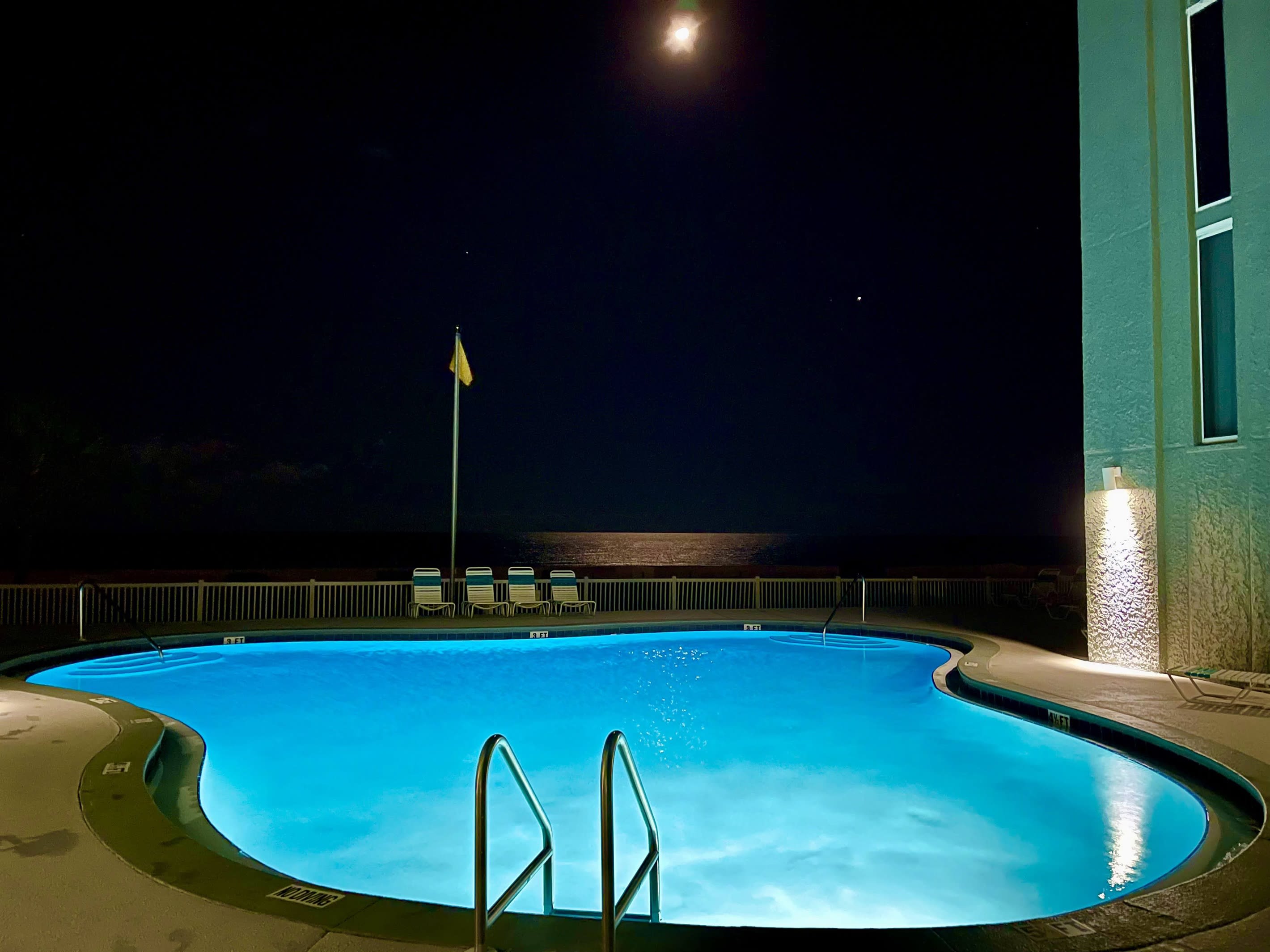 Heated pools (2) and 3 hot tubs are open at night