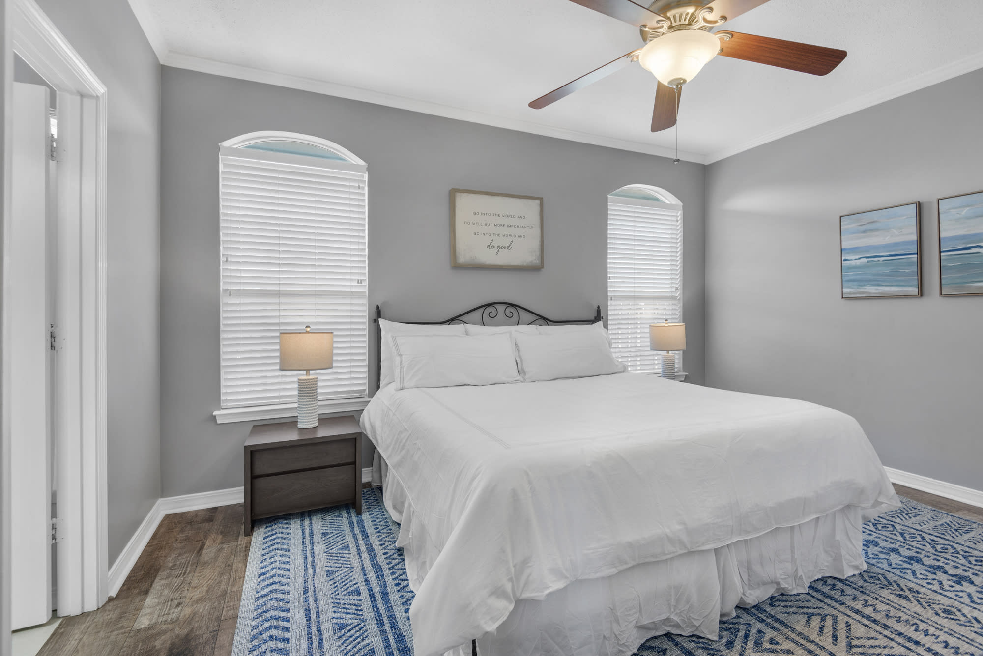 First floor master with King bed and attached bath