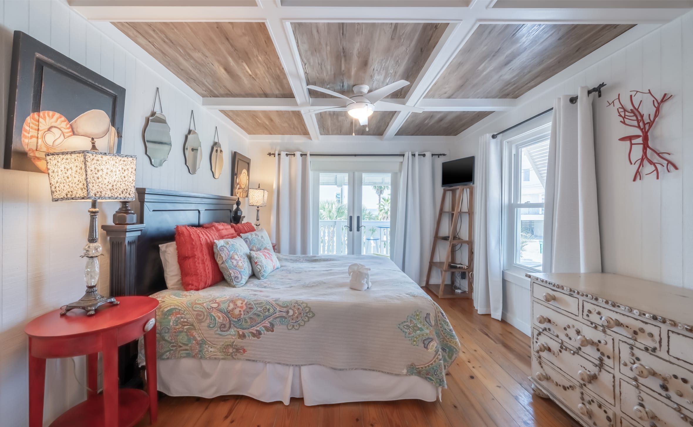 Bedroom 1 KING with beach and ocean view