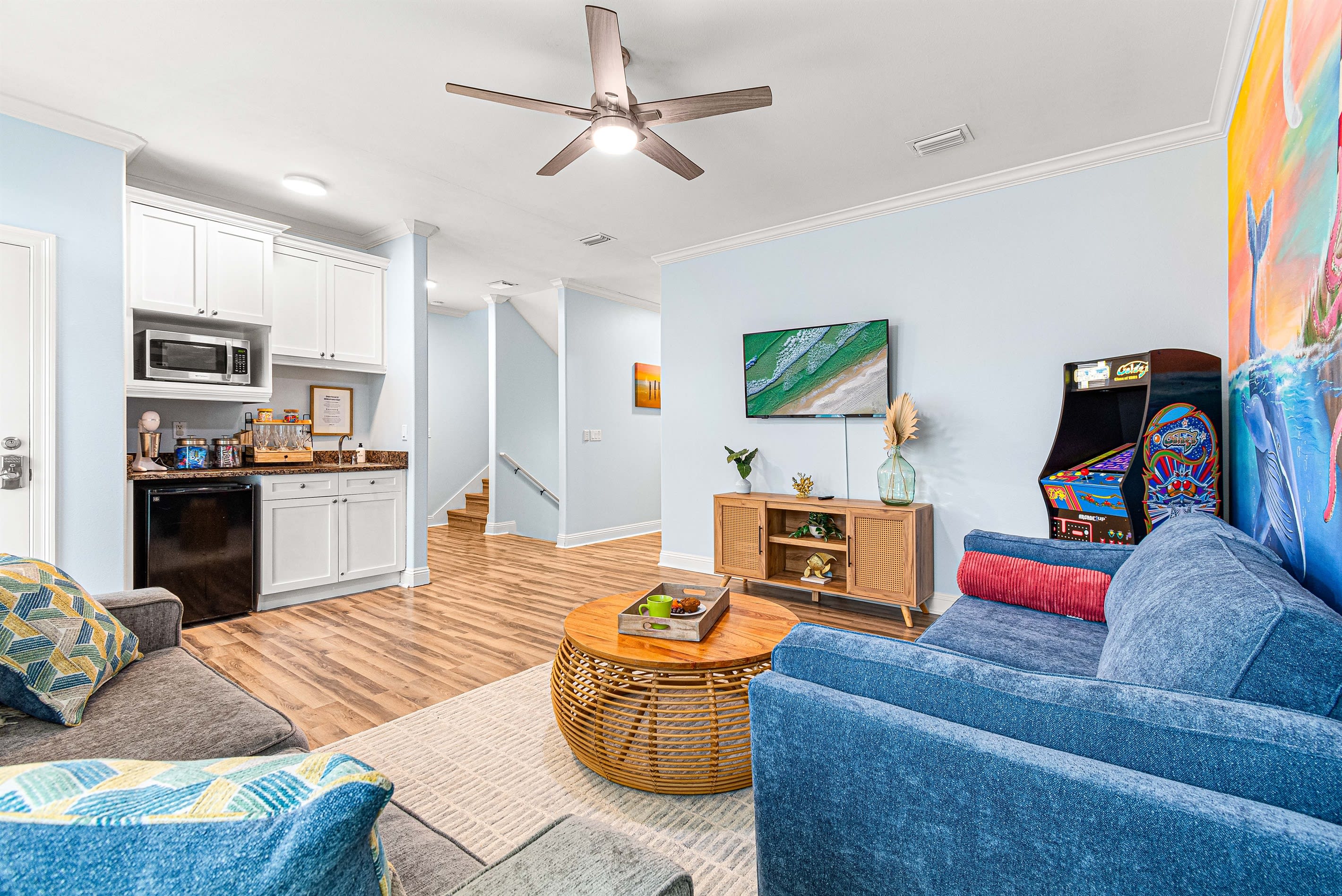 Kitchenette in the 2nd floor living room with milkshake bar