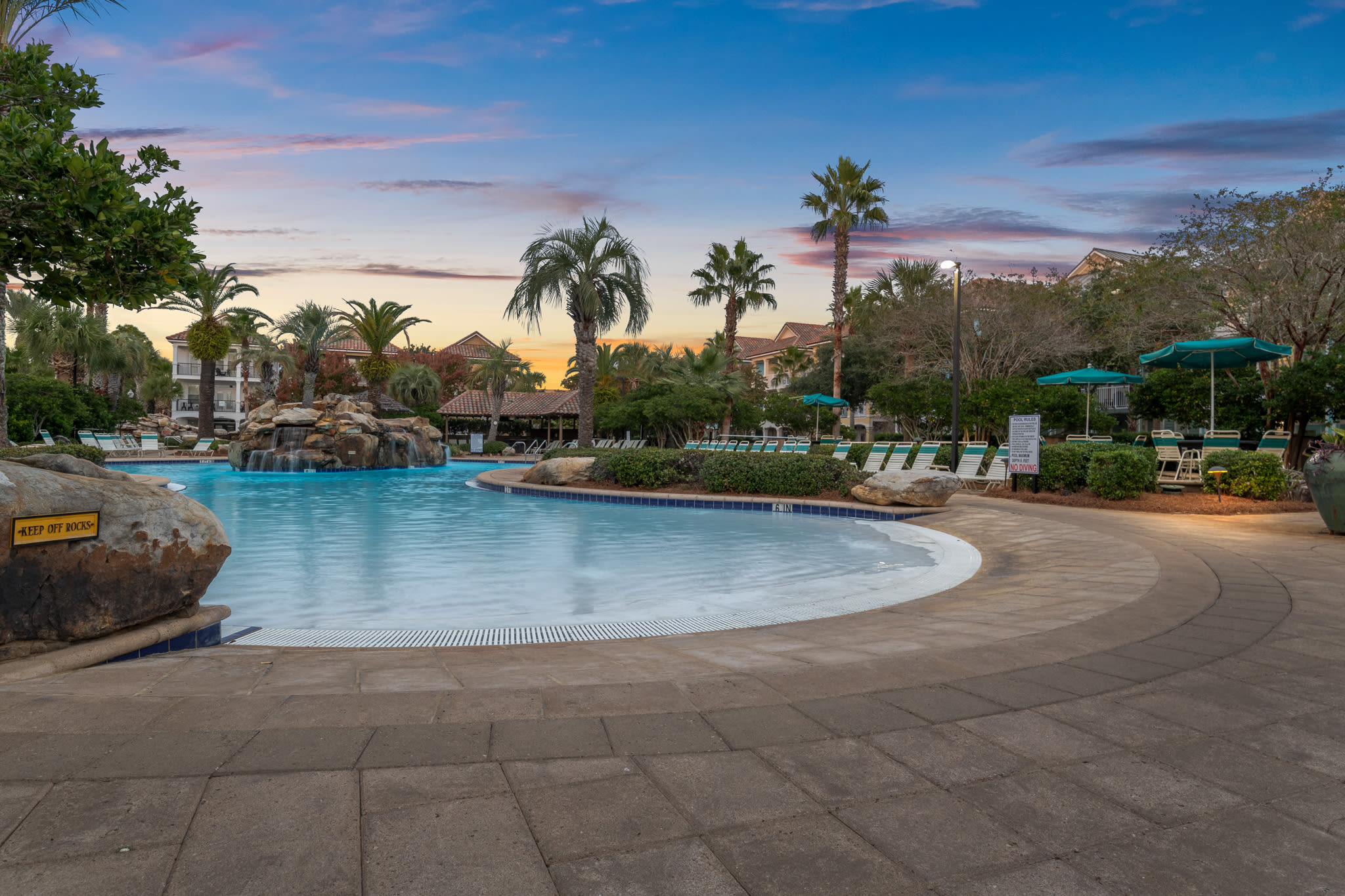 Zero entry pool, easier for kids and seniors