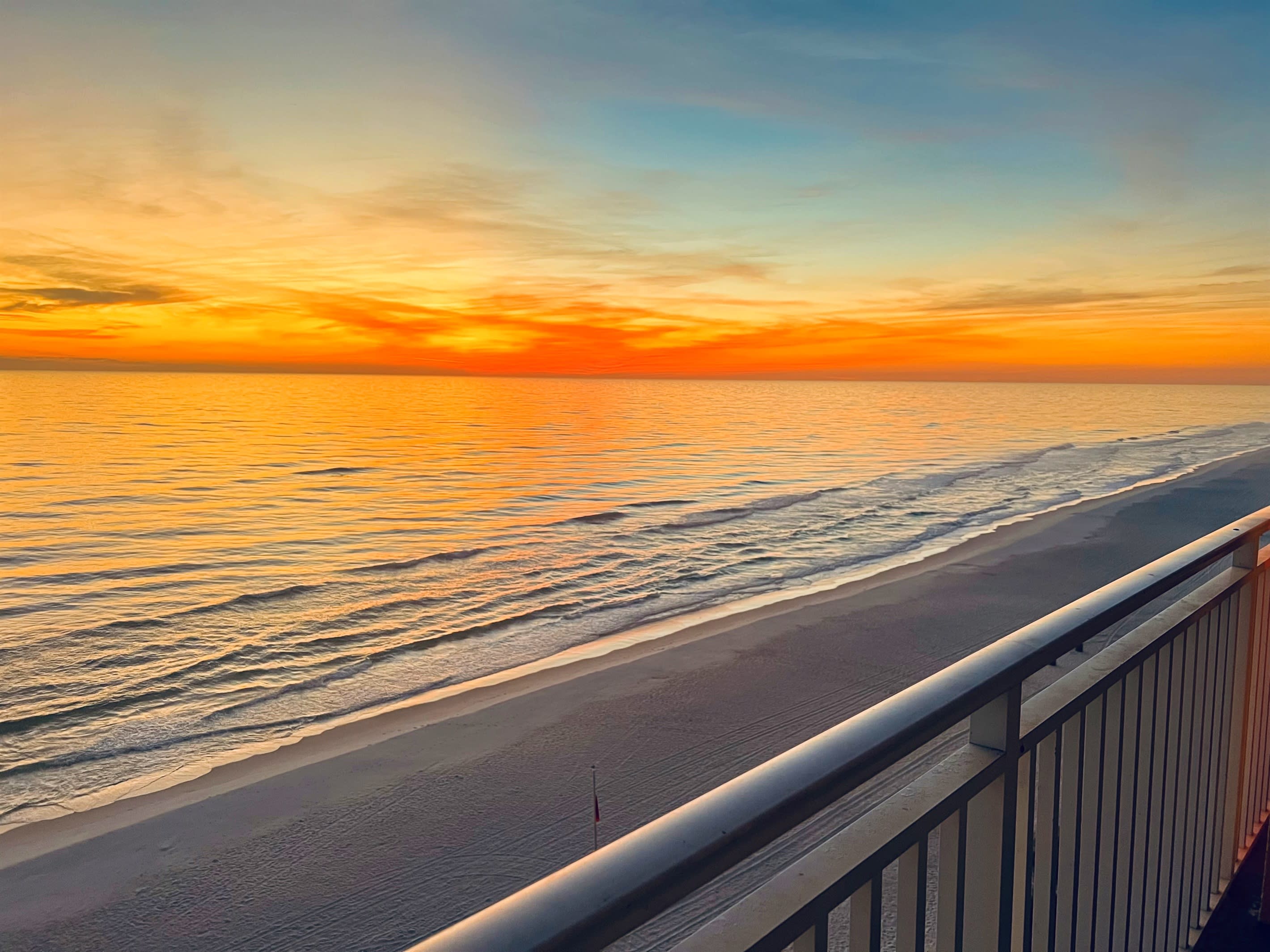 Sunset view from balcony
