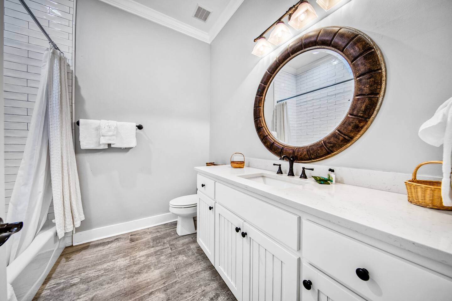 Second floor full bath - plenty of counter and storage space