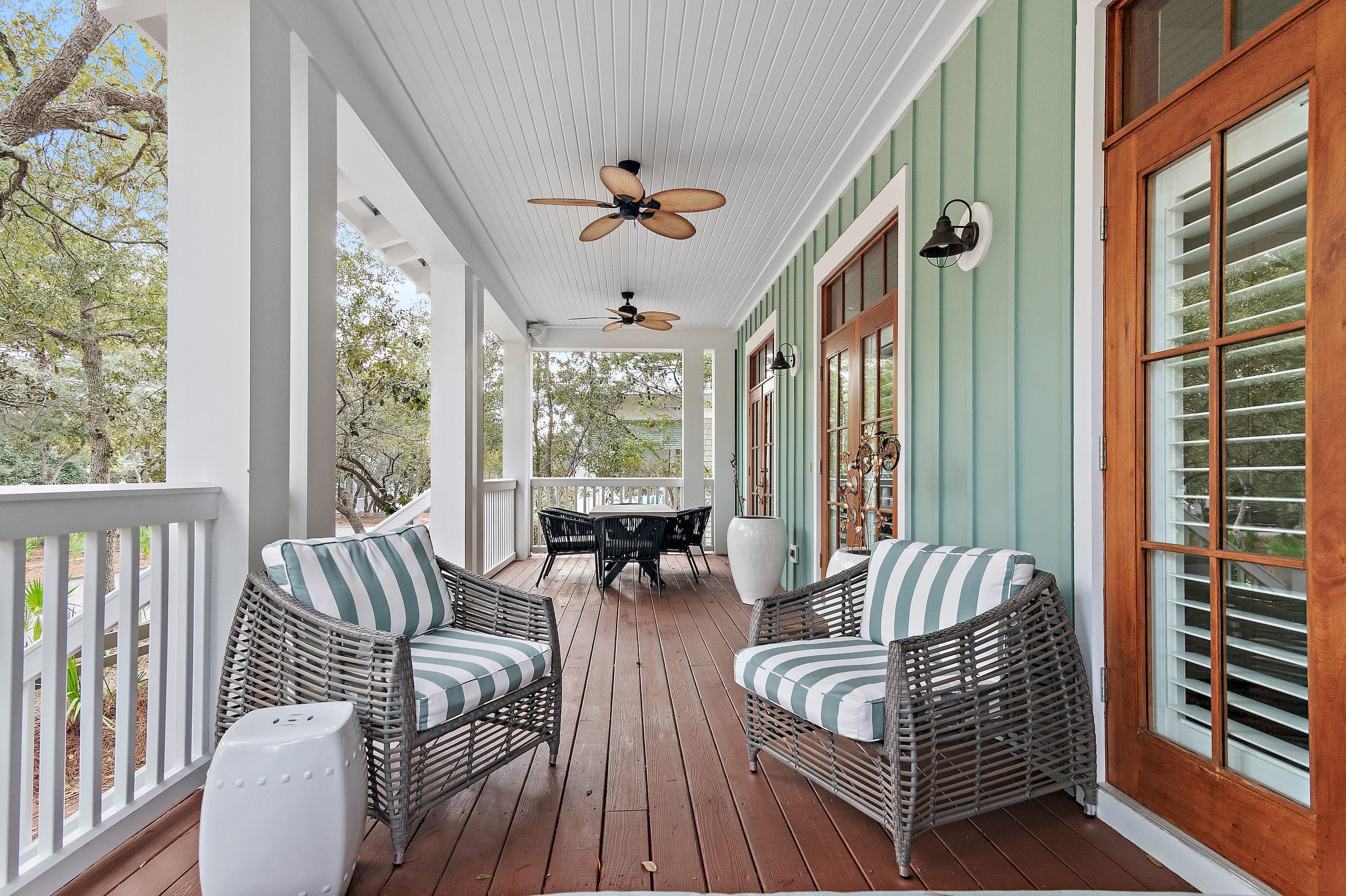 Relaxing front porch with swing