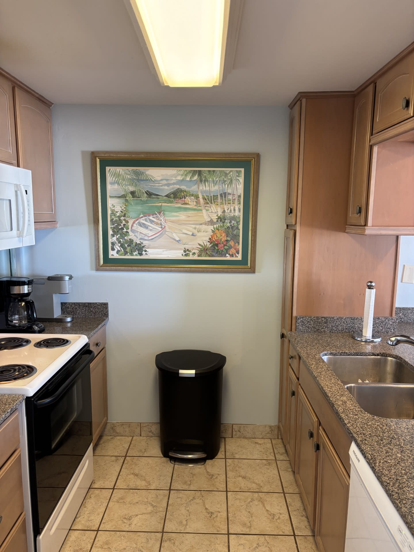 Full size kitchen w/ all full size appliances, cooking utensils and dishes