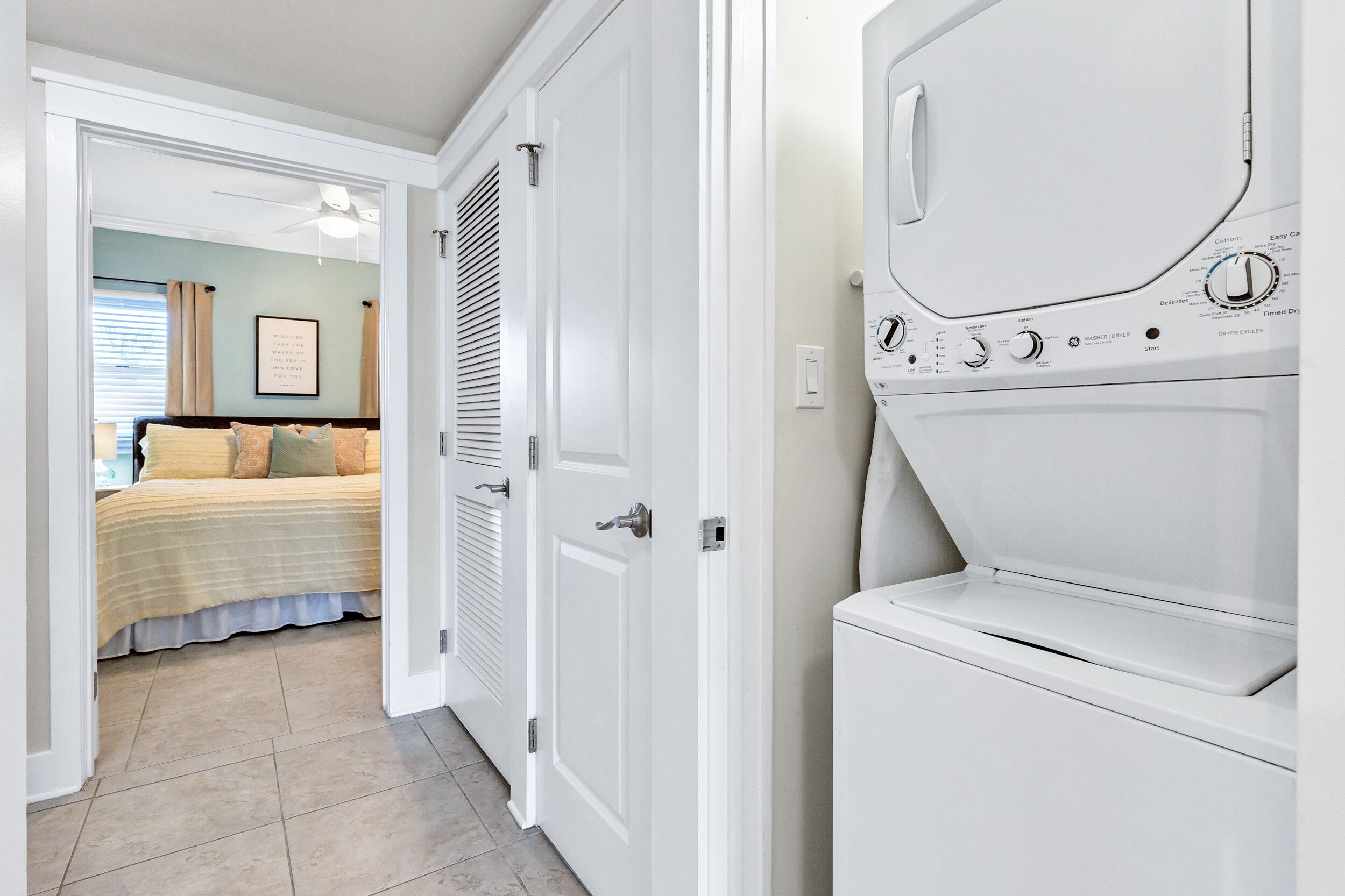 Bring your own detergent and use the in-home washer/dryer during your stay. 
