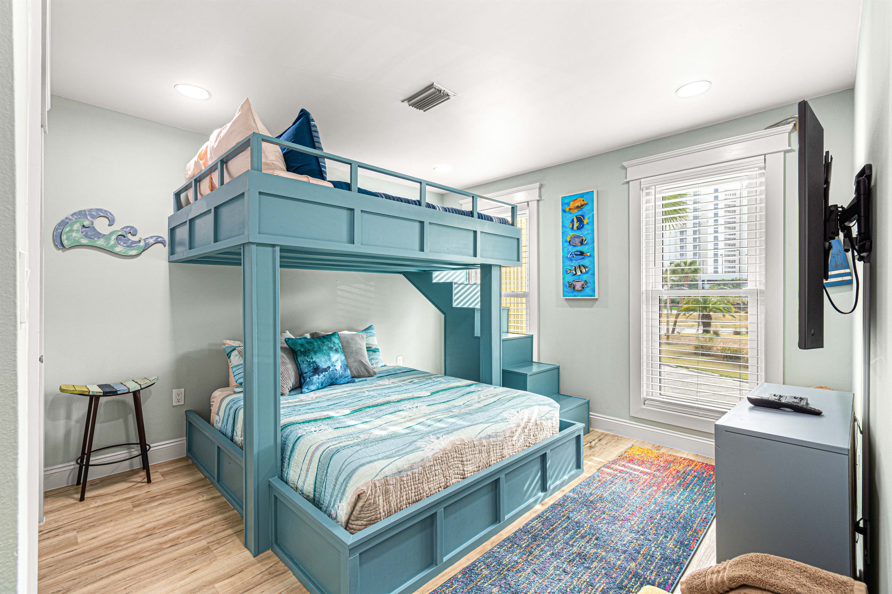 Queen Bunk Room.  Bottom is Great for Adults!