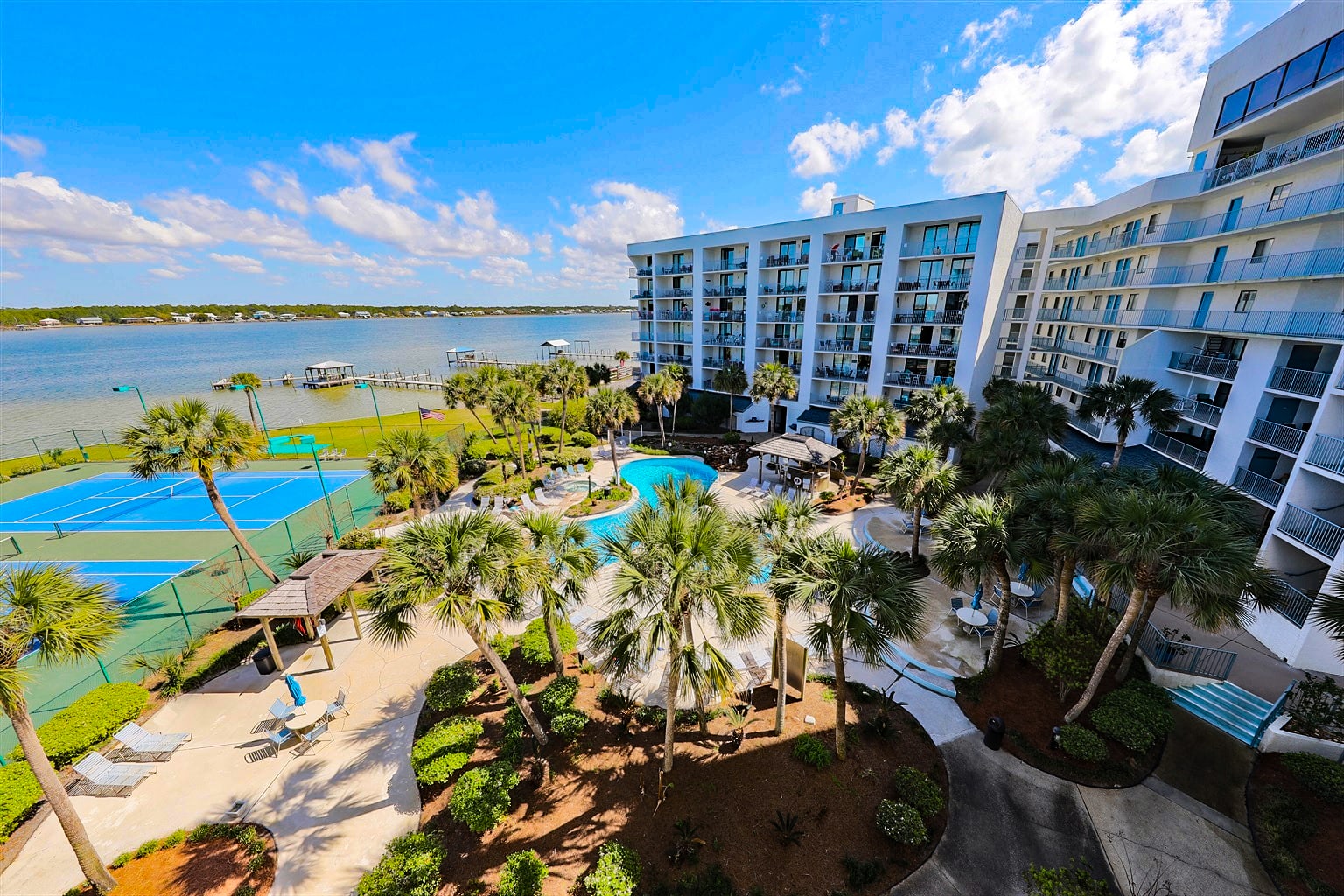 Pool, Tennis, And Lagoon