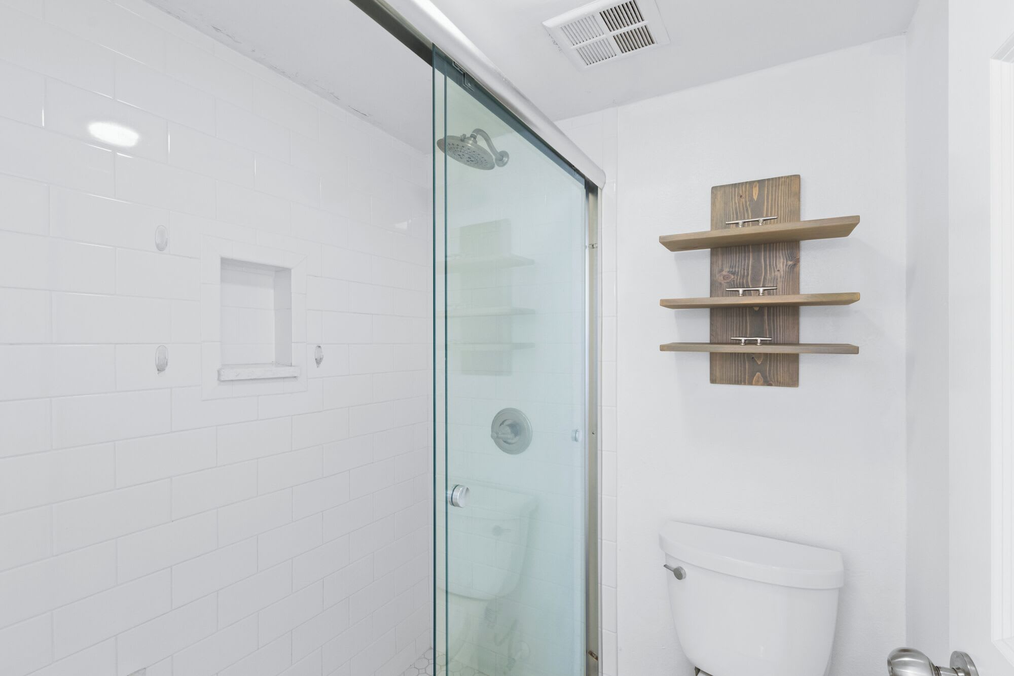 Primary bathroom tile shower