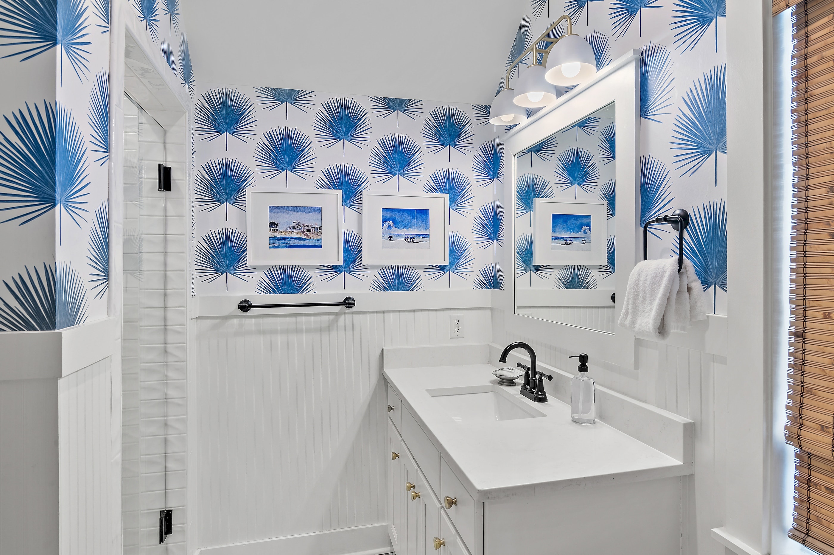 Updated ensuite bathroom with shower