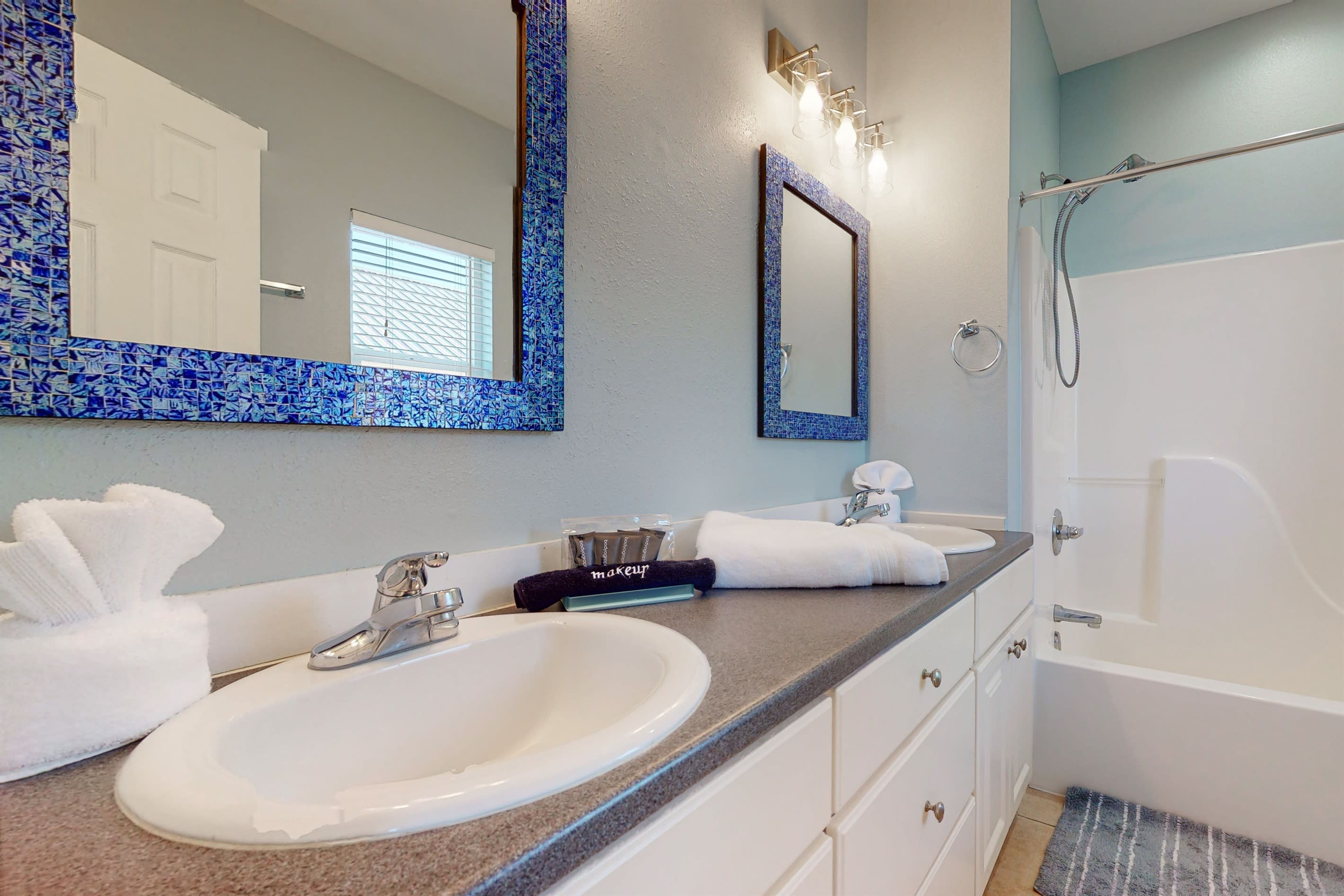 His/Hers space at Master room bathroom