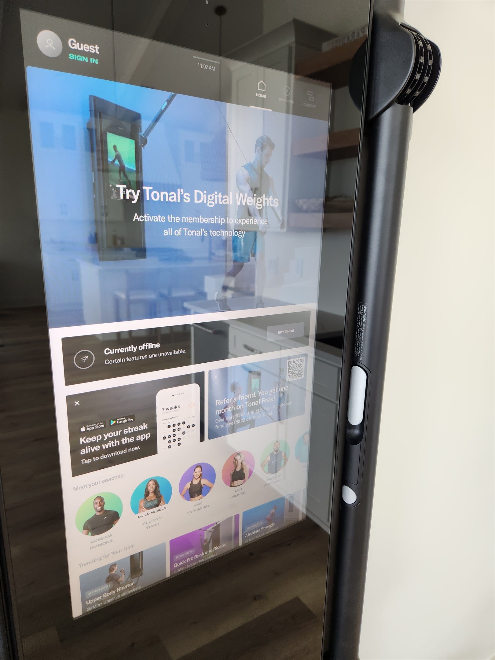 Tonal Smart Gym includes Free Access to the Tonal Membership which gives you access to innovative features, artificial intelligence which will make weight adjustments for you & assess your form and gives you cues, guided workouts, and expert coaching.