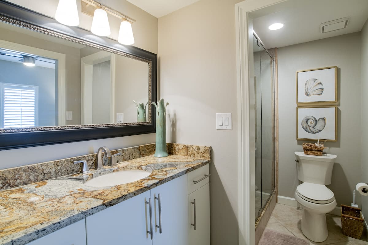King Guest Suite with private vanity and bath