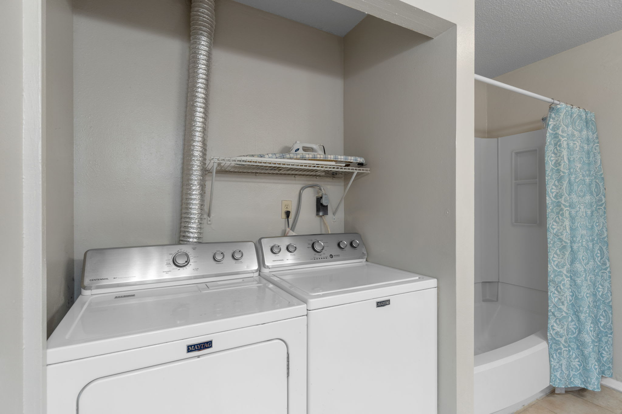 Laundry Area In Upstairs Bathroom