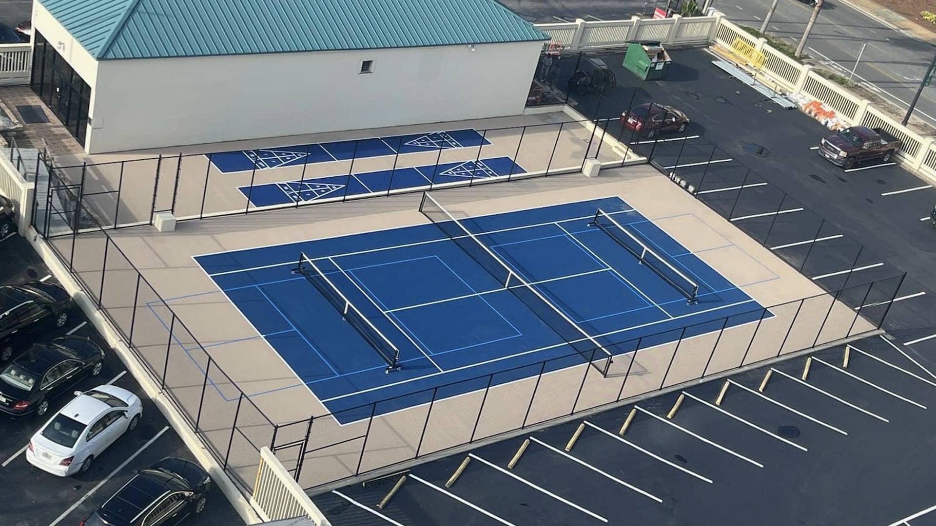 Challenge your crew to pickleball, tennis, or shuffleboard — all included!