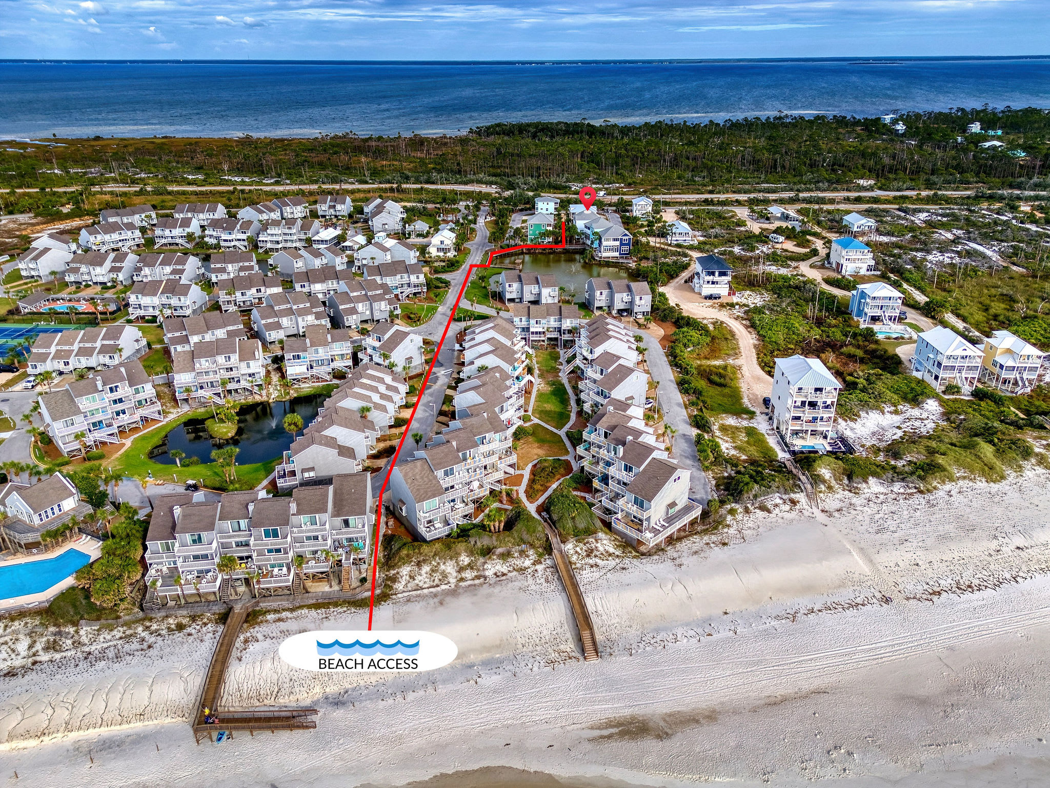 Short Walking Directions to the Beach