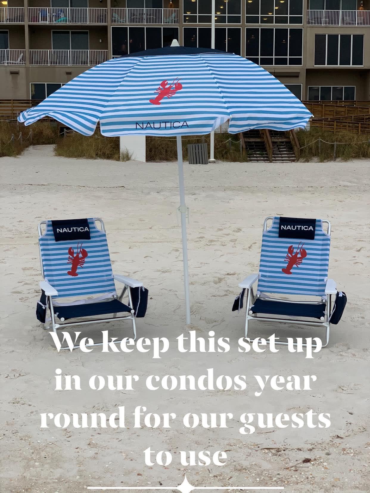 We keep this set up stored under the bunks for our guests to use