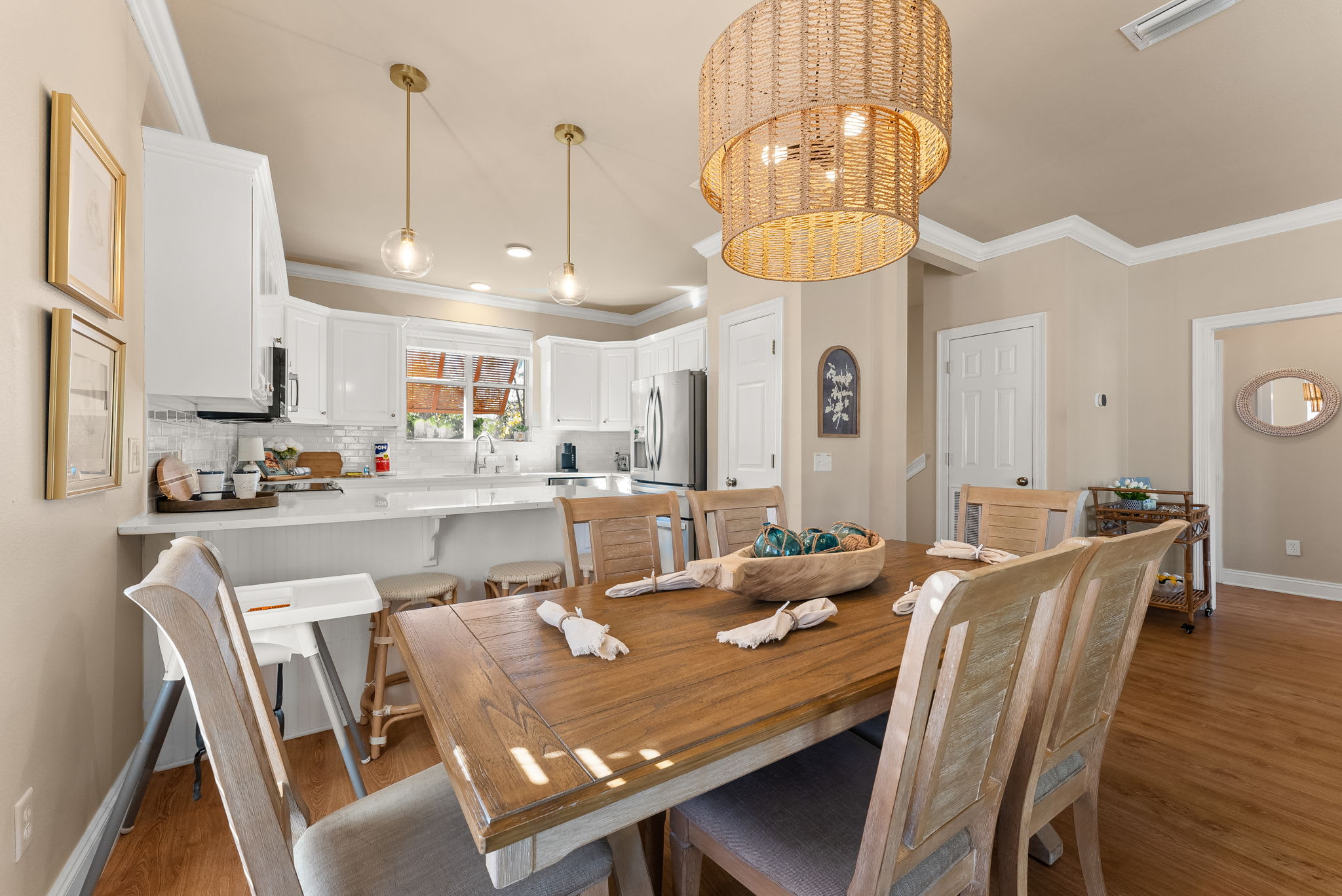 Inviting Dining Area Open to the Kitchen and Living Area