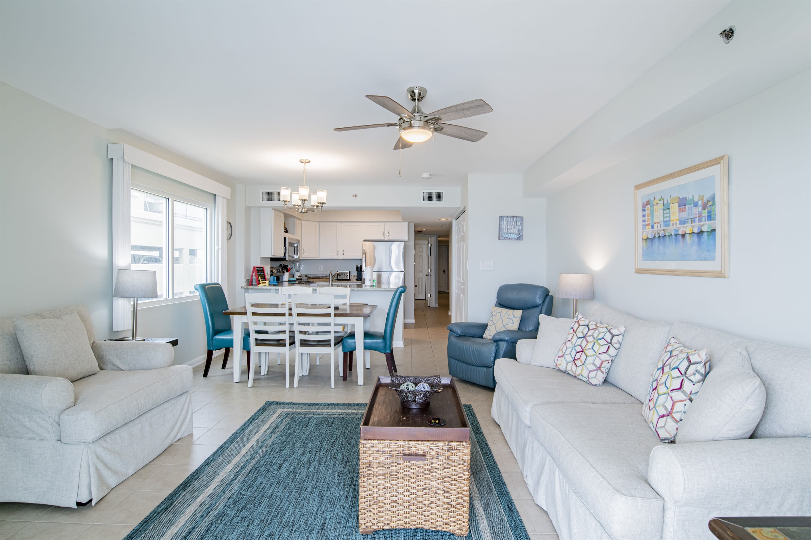 LIVING, DINING & KITCHEN