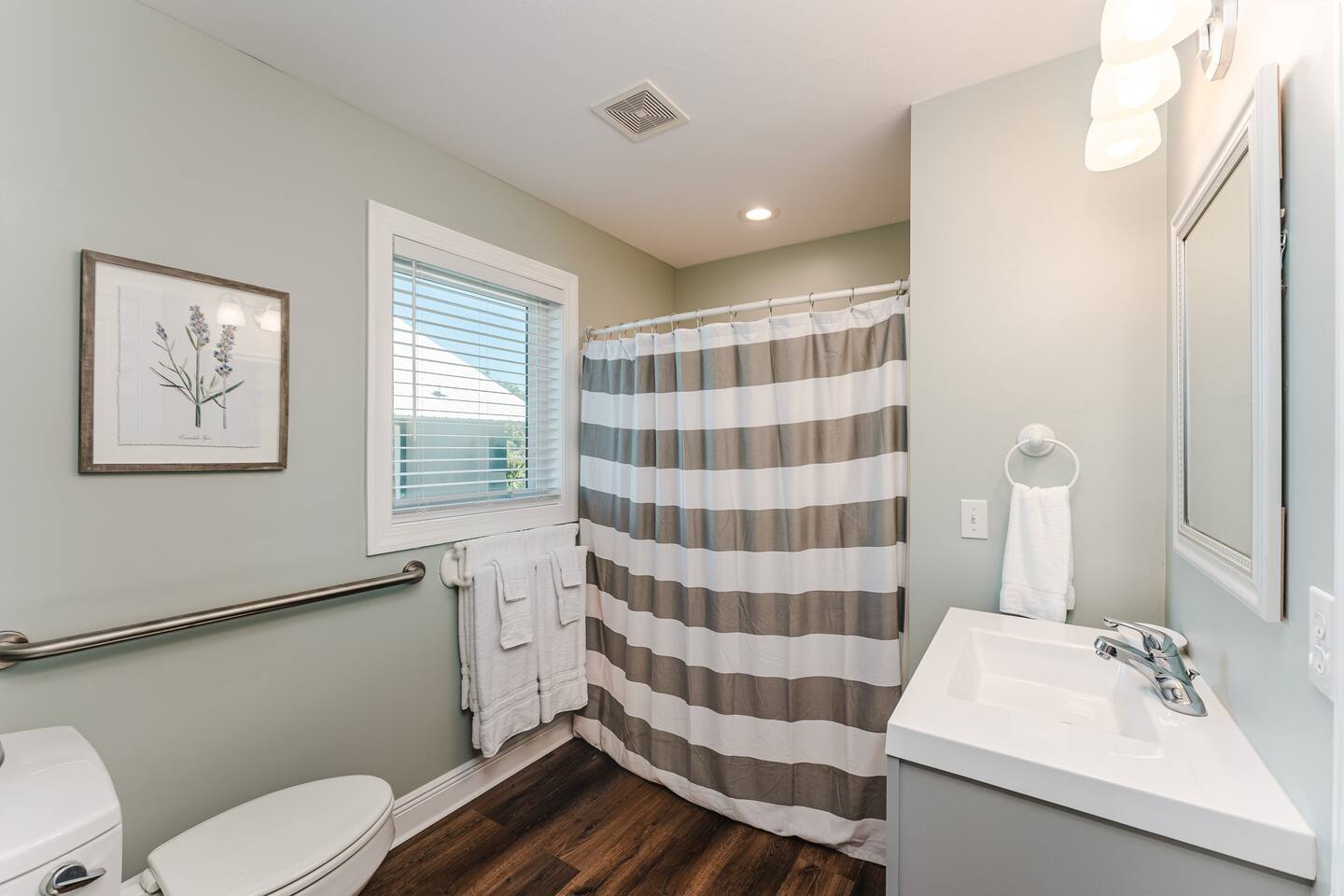 SunScape's First King Bedroom has an Accessible En Suite Bath with Grab Bars