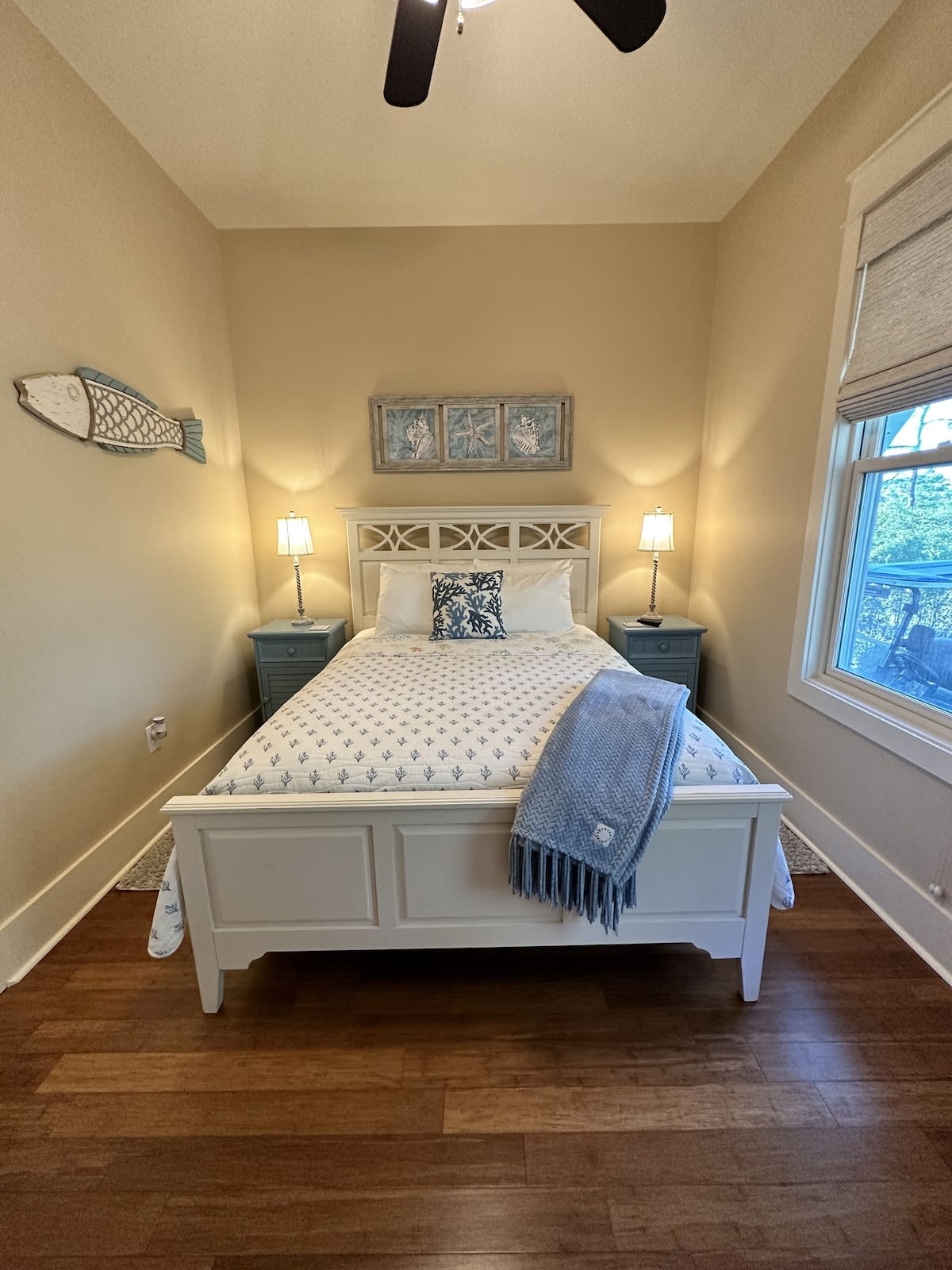 First floor Bedroom #3 QUEEN bed sleeps 2, has adjacent bath. 
