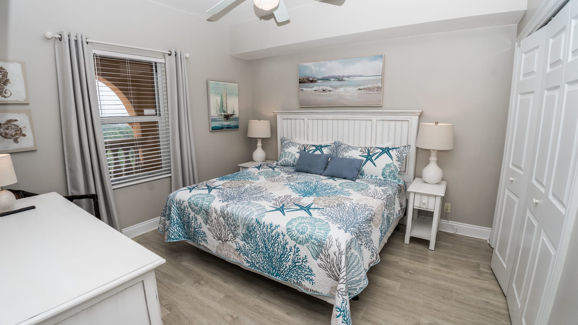 The second Bedroom Includes a King Size Bed.