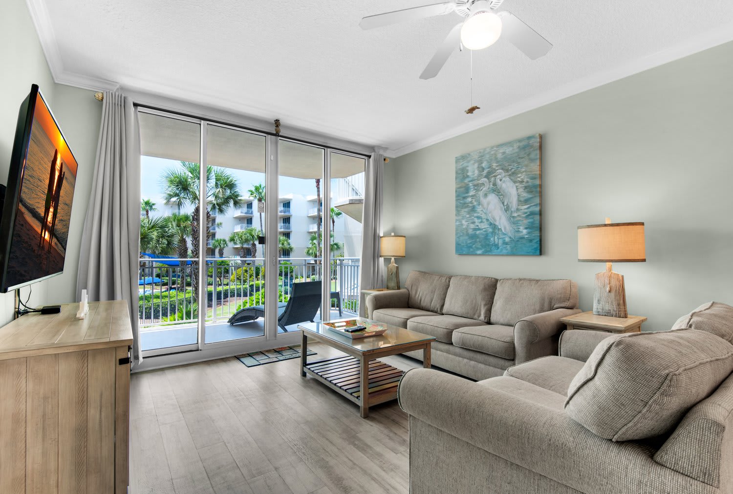 Living room and sliding doors