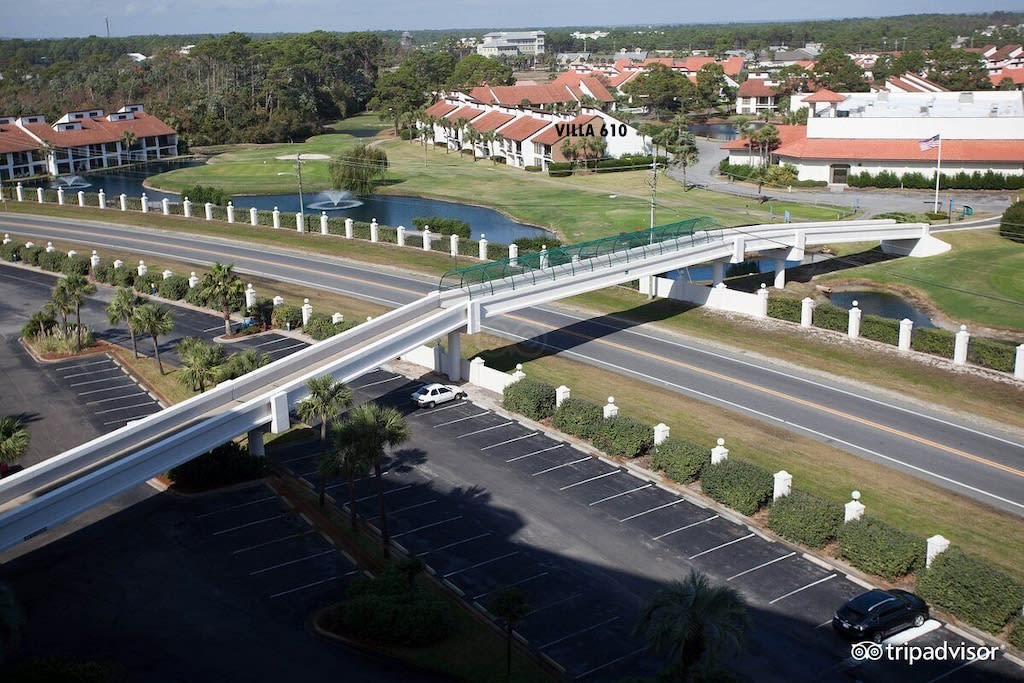 We are the closest unit to the gated walkover bridge.